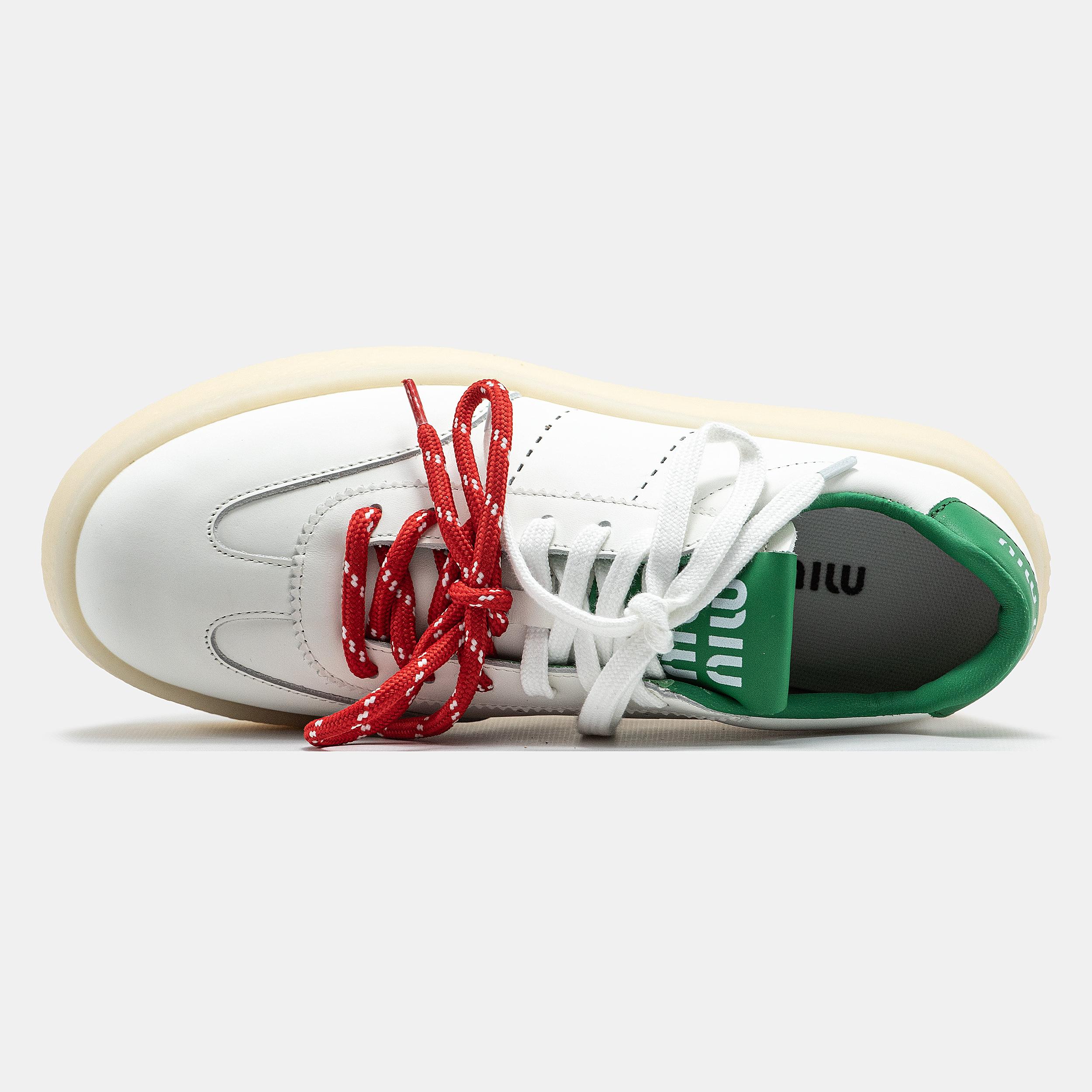 Miu Miu Platform Sneakers White Green Red - изображение 3