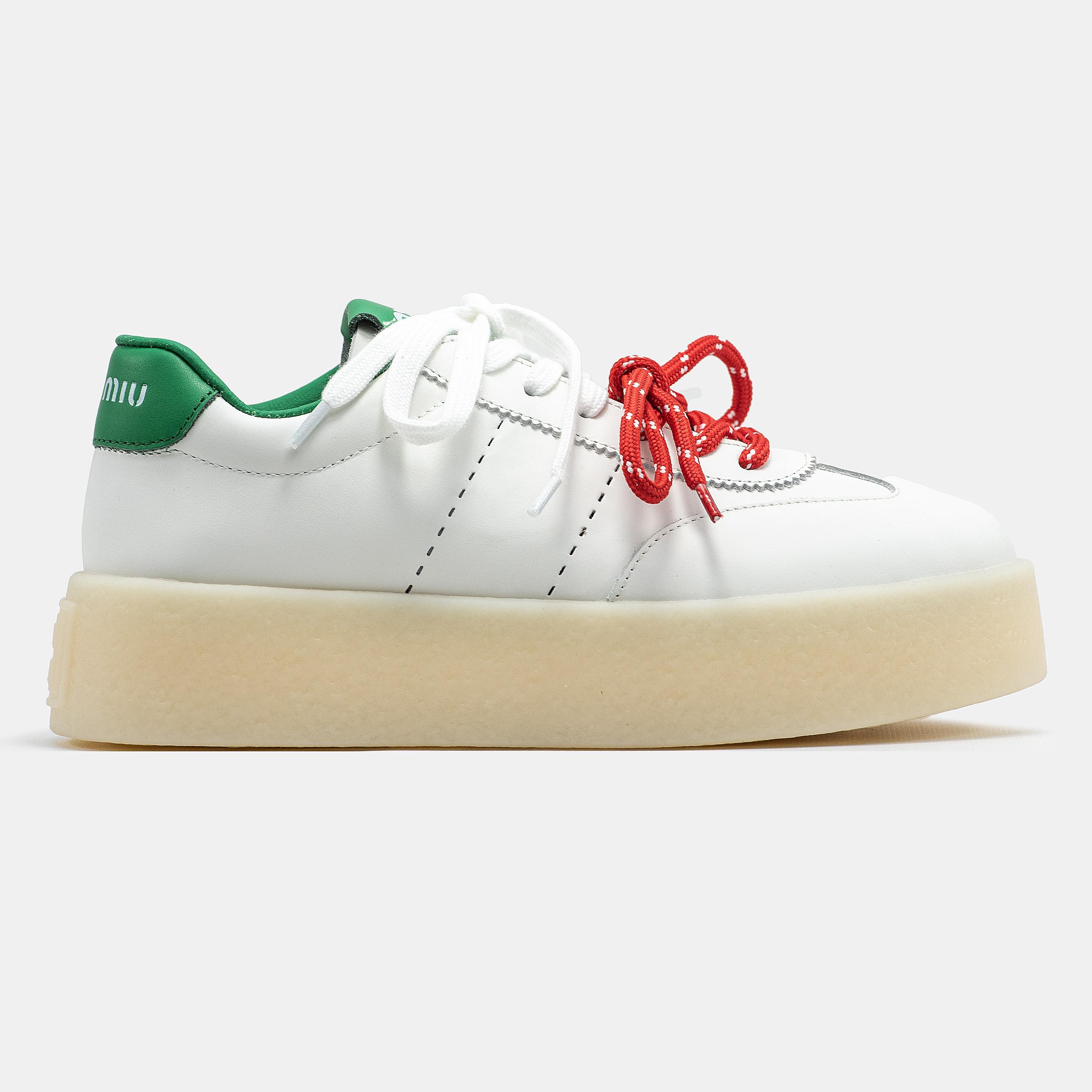 Miu Miu Platform Sneakers White Green Red - изображение 8