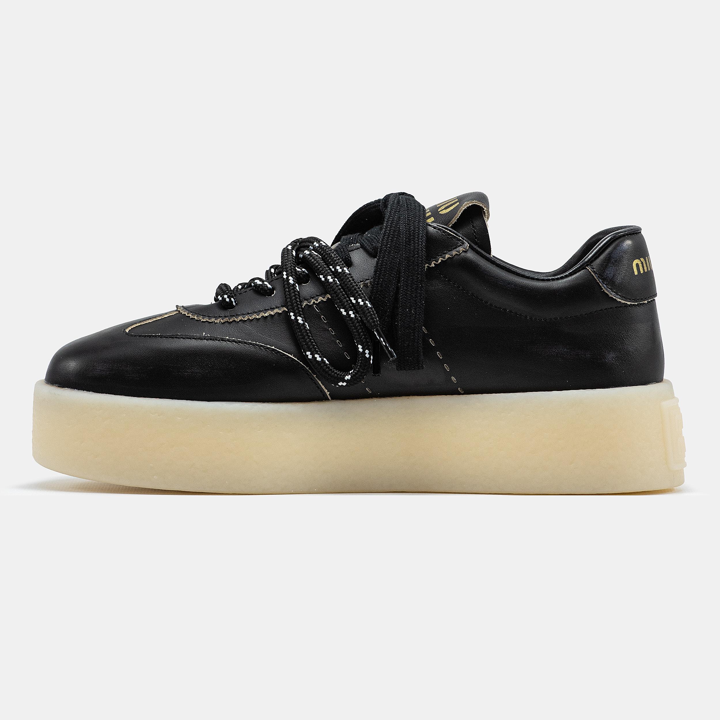 Miu Miu Platform Sneakers Black White - изображение 9