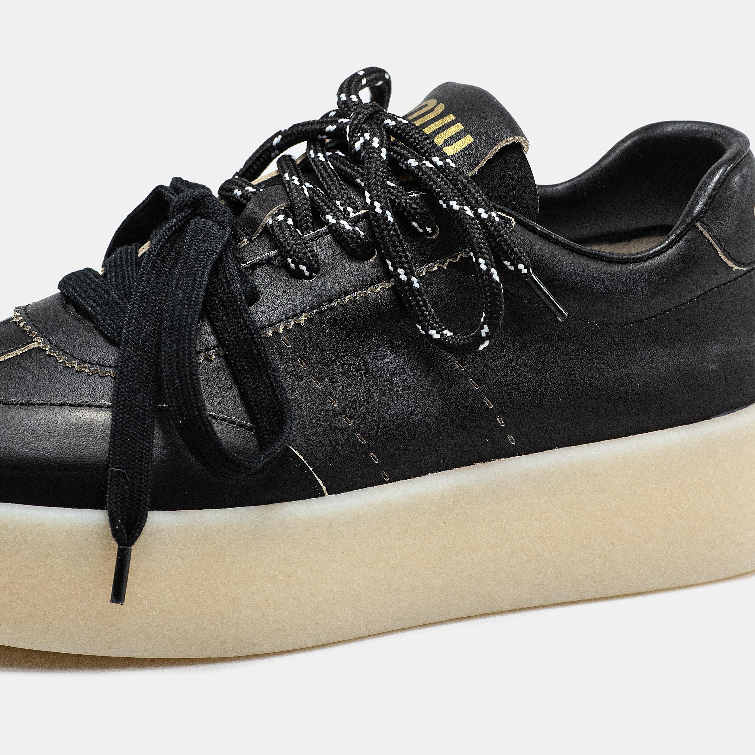 Miu Miu Platform Sneakers Black White - изображение 1