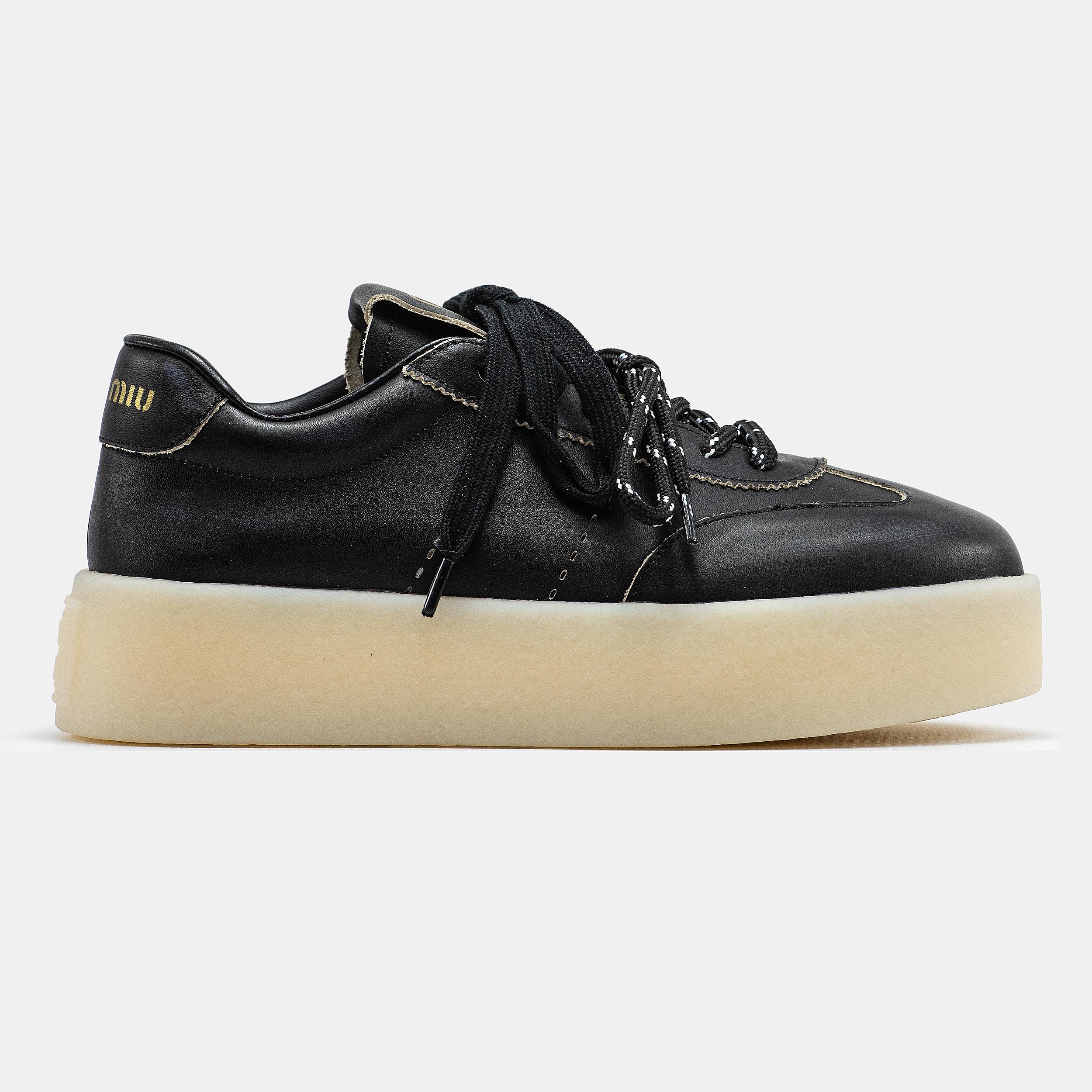 Miu Miu Platform Sneakers Black White - изображение 5