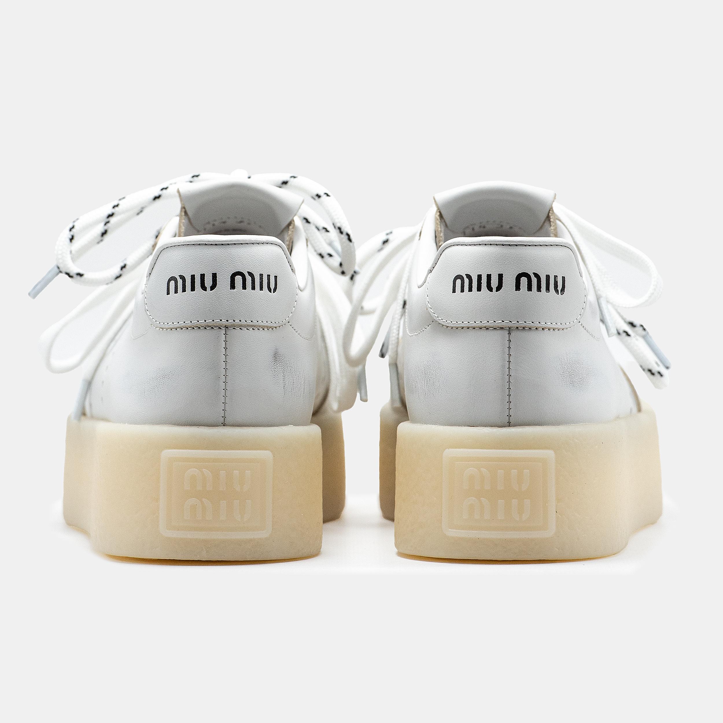 Miu Miu Platform Sneakers White - изображение 3