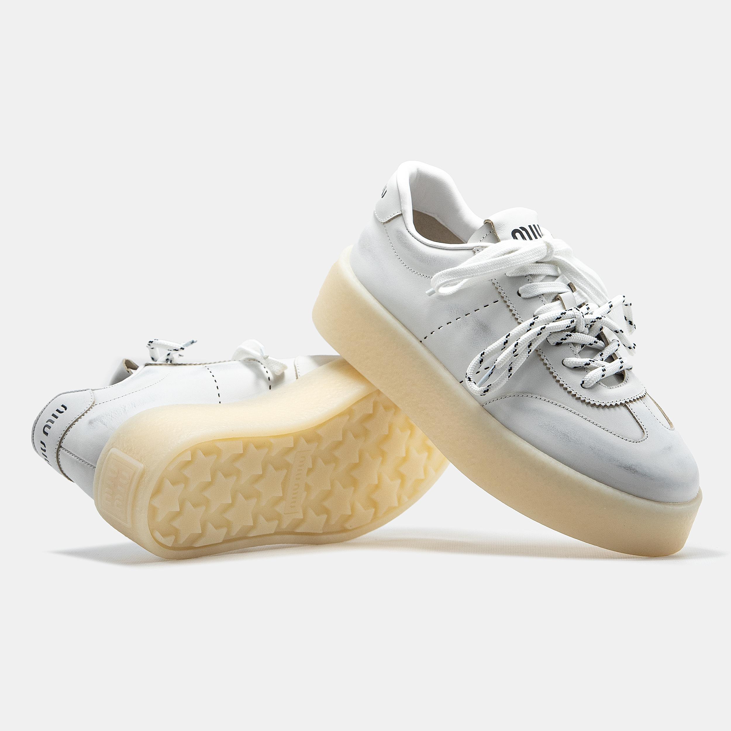 Miu Miu Platform Sneakers White - изображение 4