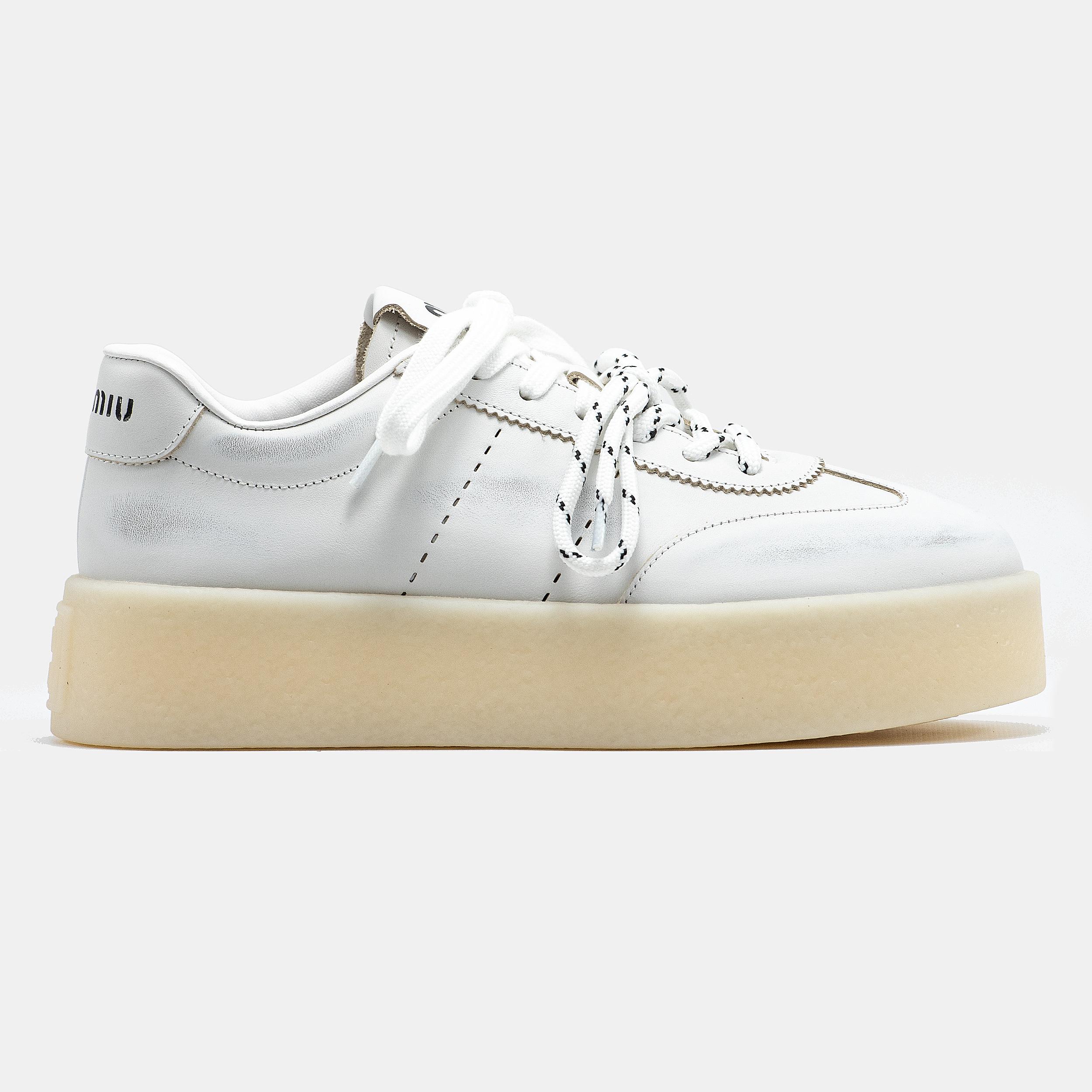 Miu Miu Platform Sneakers White - изображение 5