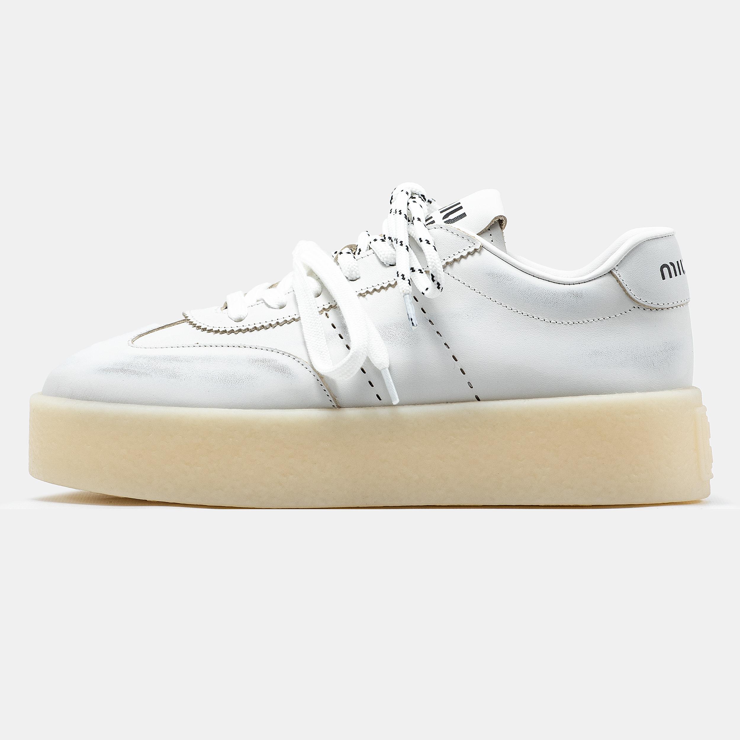 Miu Miu Platform Sneakers White