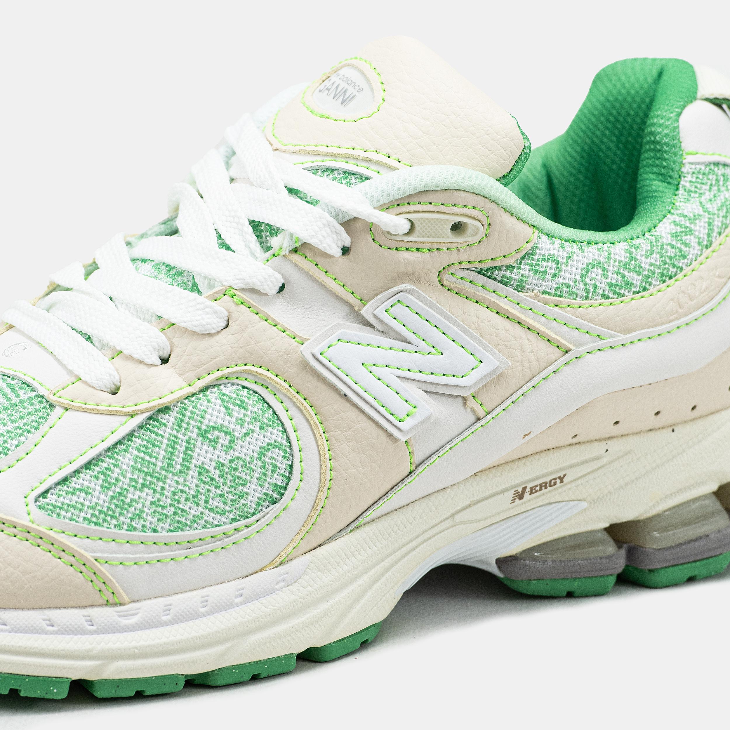 New Balance 2002R x GANNI White Green Print - изображение 8