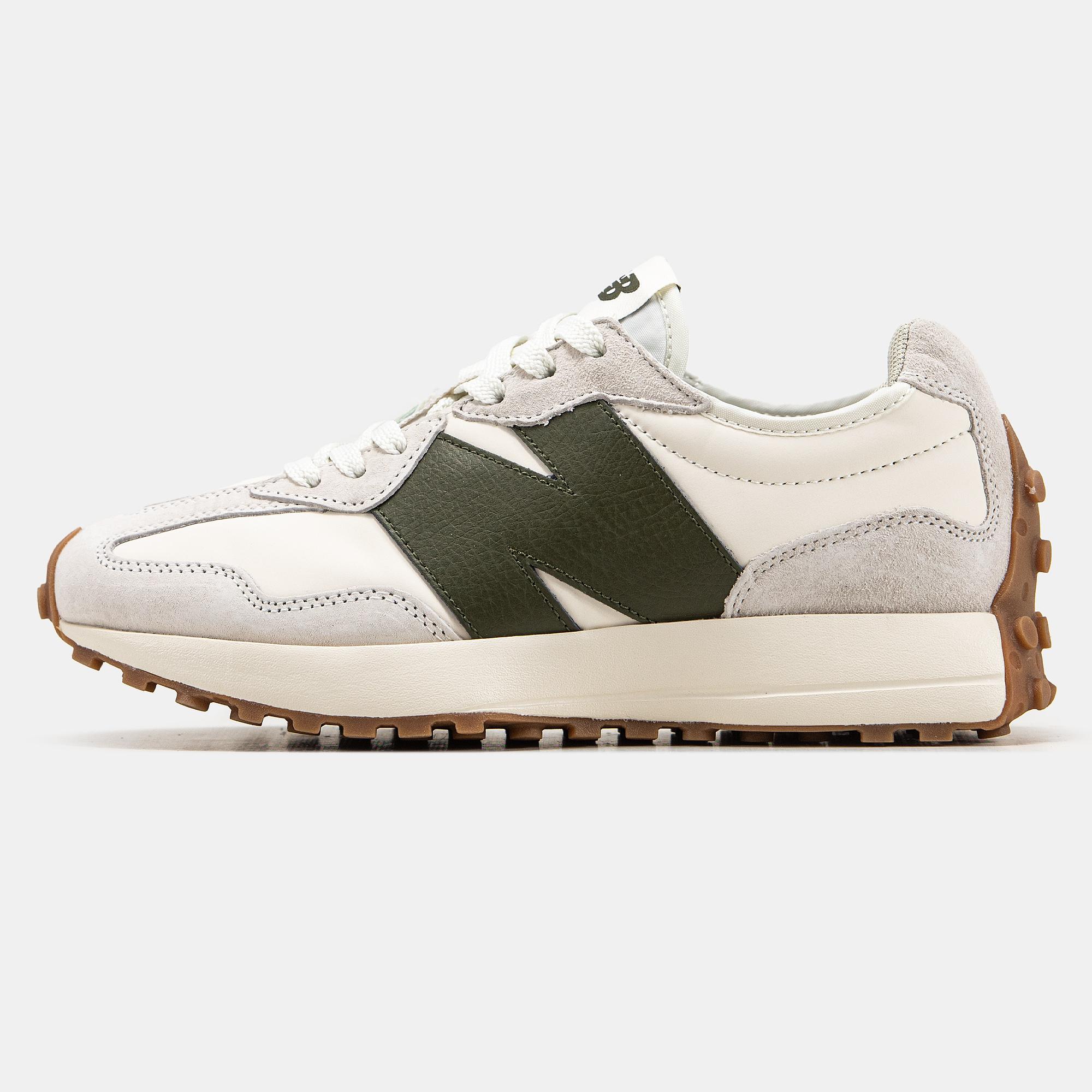 New Balance 327 Cream Olive Gum
