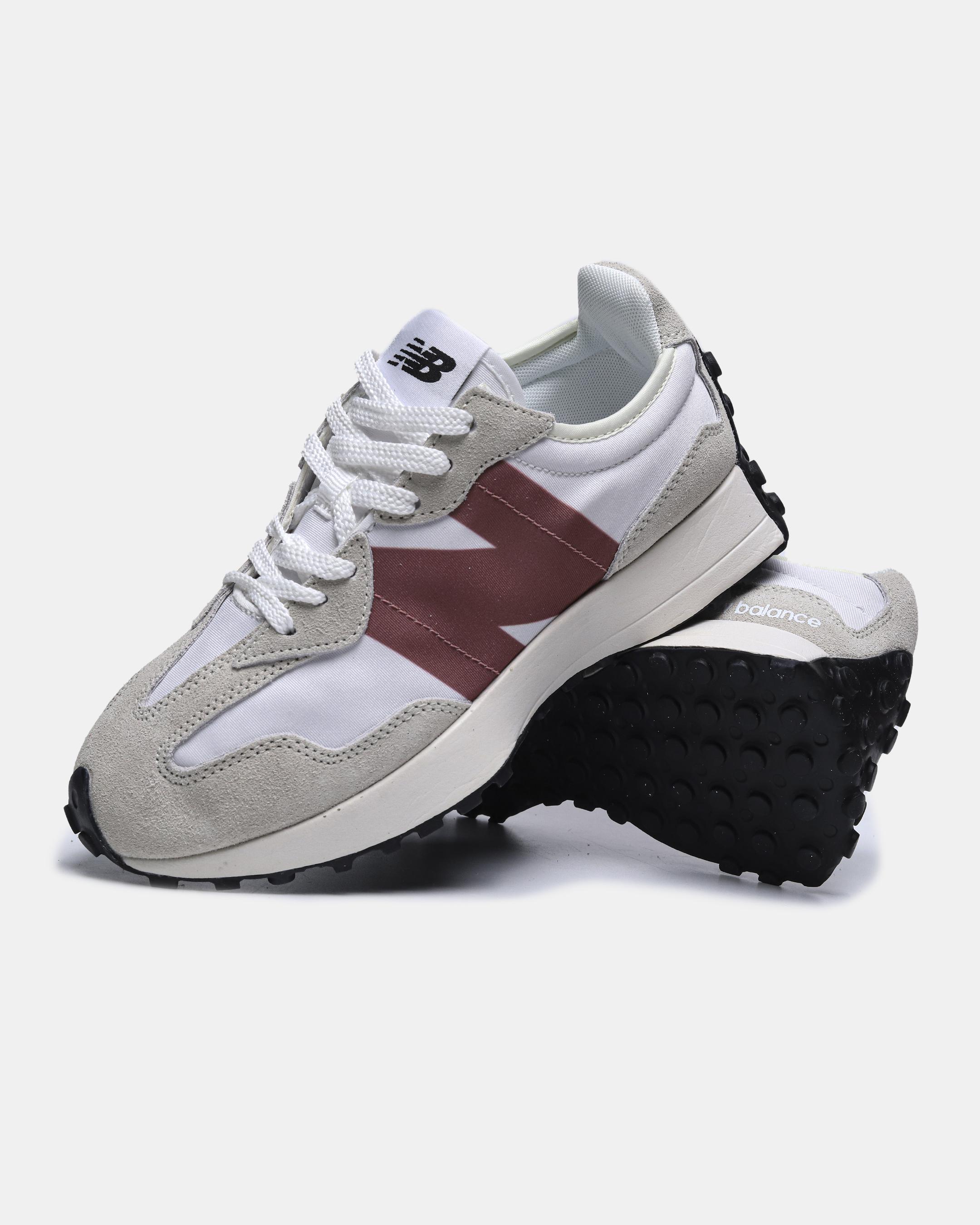New Balance 327 White Grey Burgundy - изображение 3