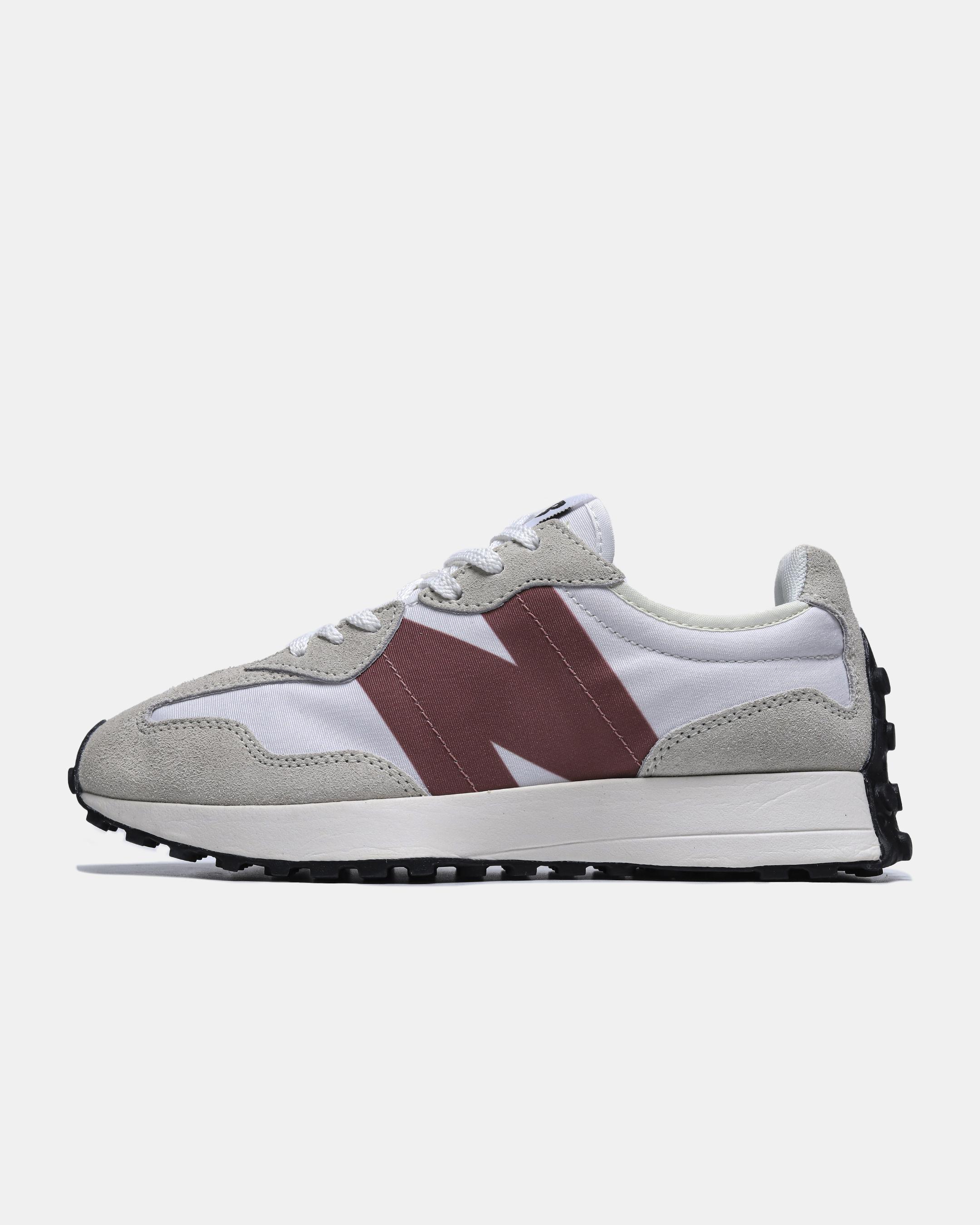 New Balance 327 White Grey Burgundy