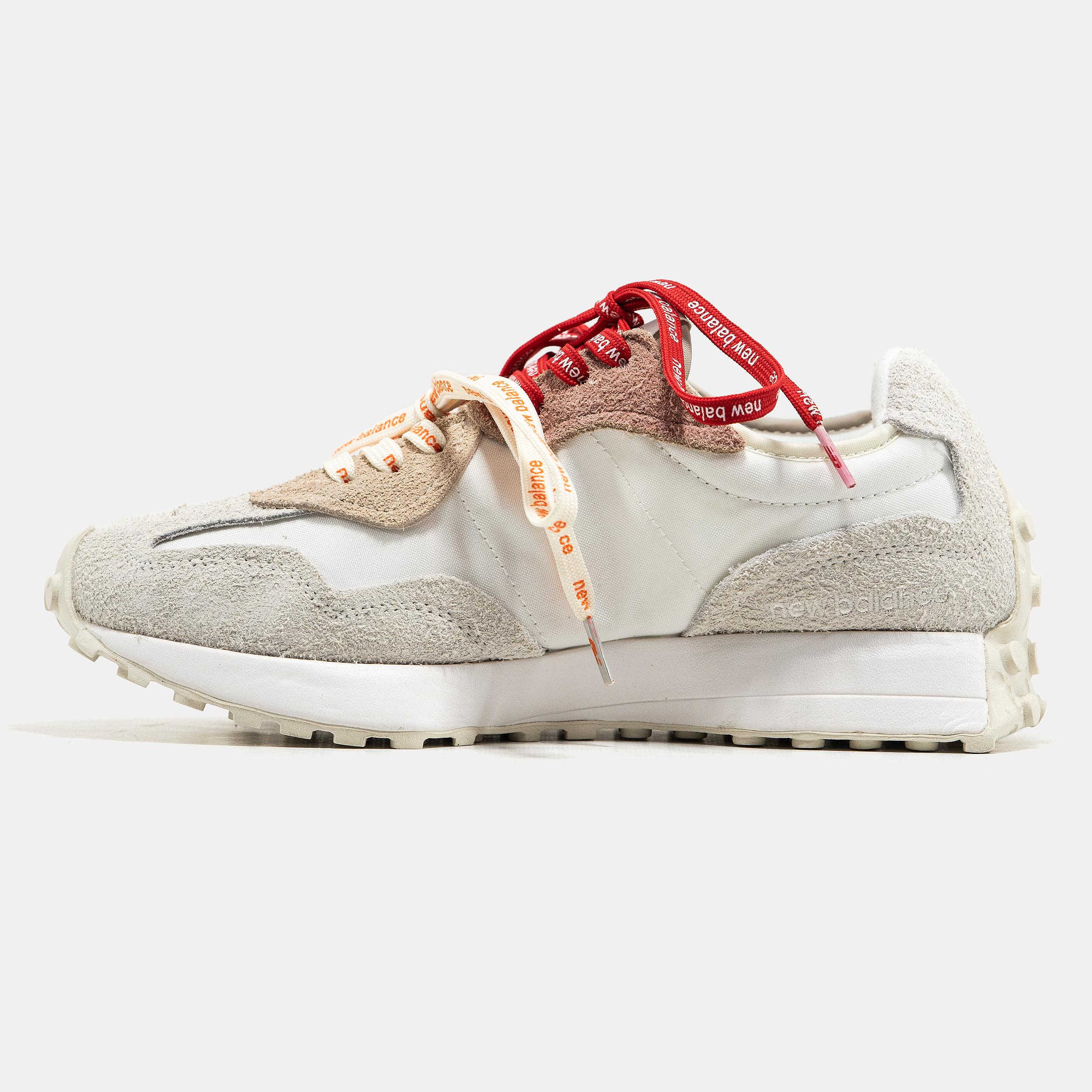 New Balance 327 Grey Beige Red/Orange Laces - изображение 2