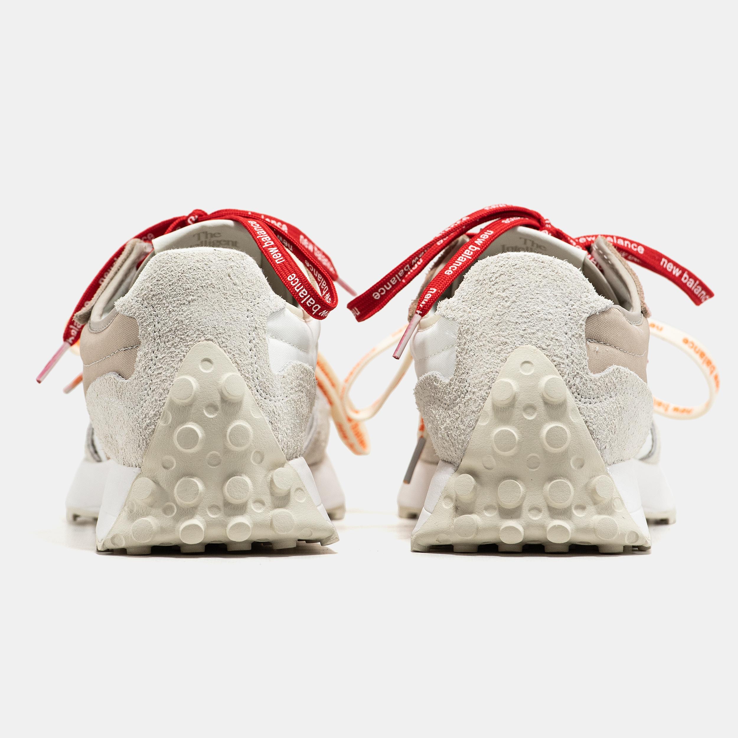 New Balance 327 Grey Beige Red/Orange Laces - изображение 5