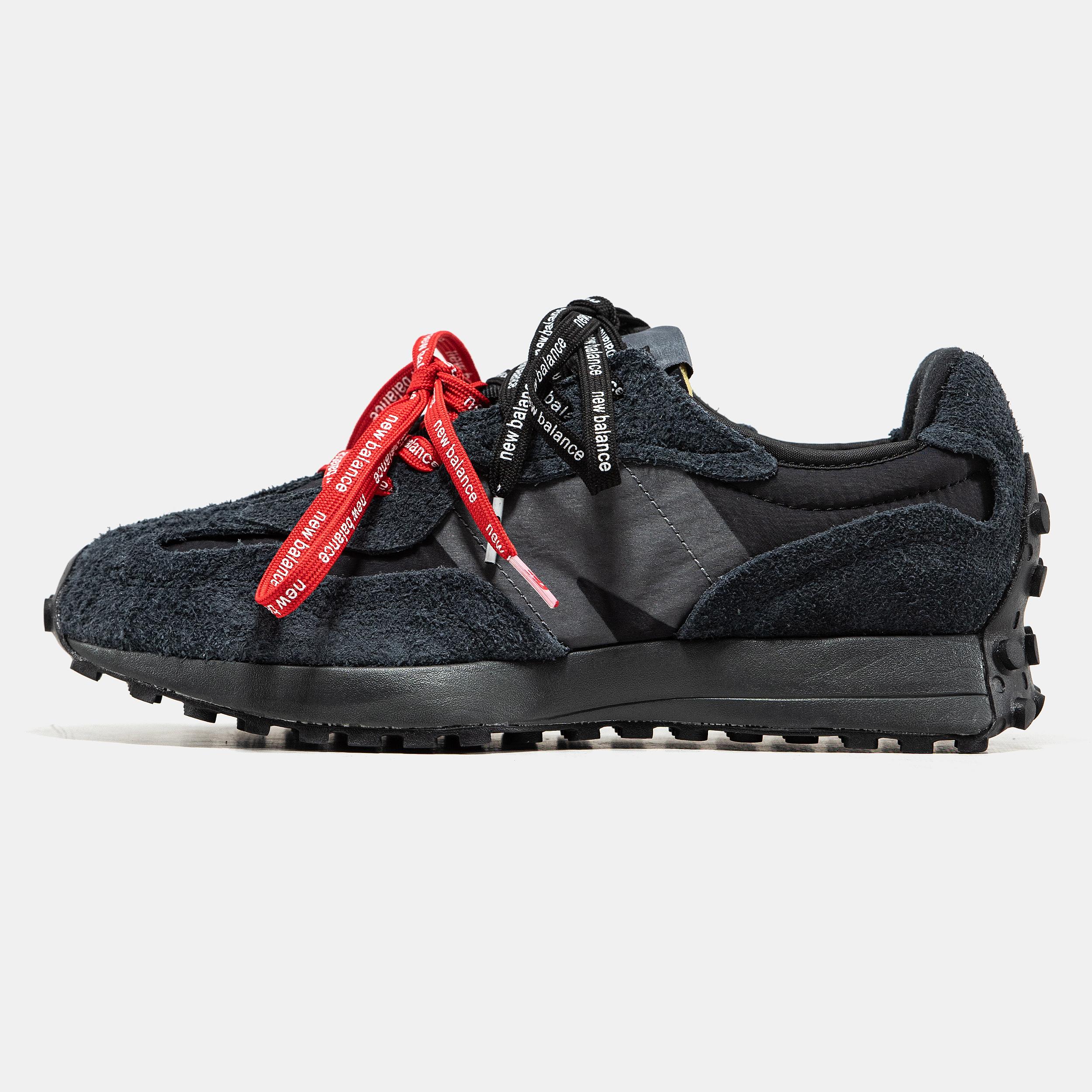 New Balance 327 Black Red/Black Laces