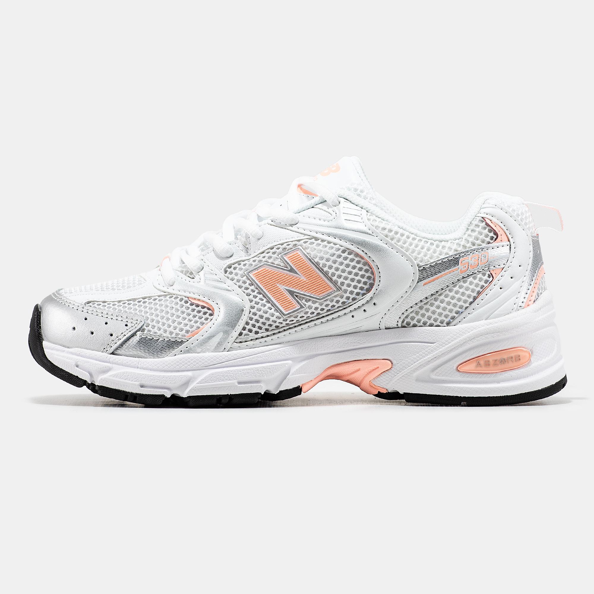 New Balance 530 White Silver Peach