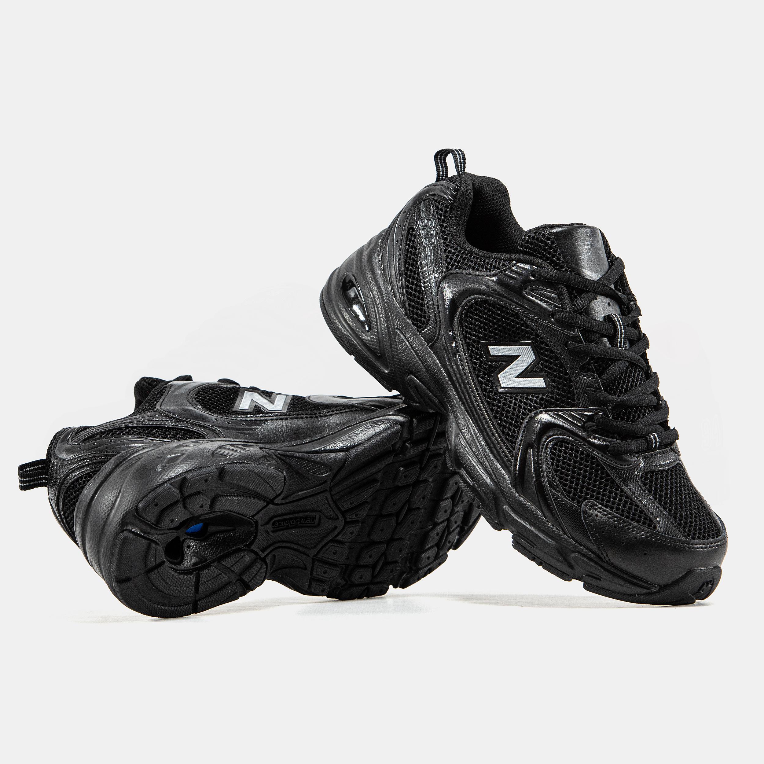 New Balance 530 Triple Black Silver - изображение 6