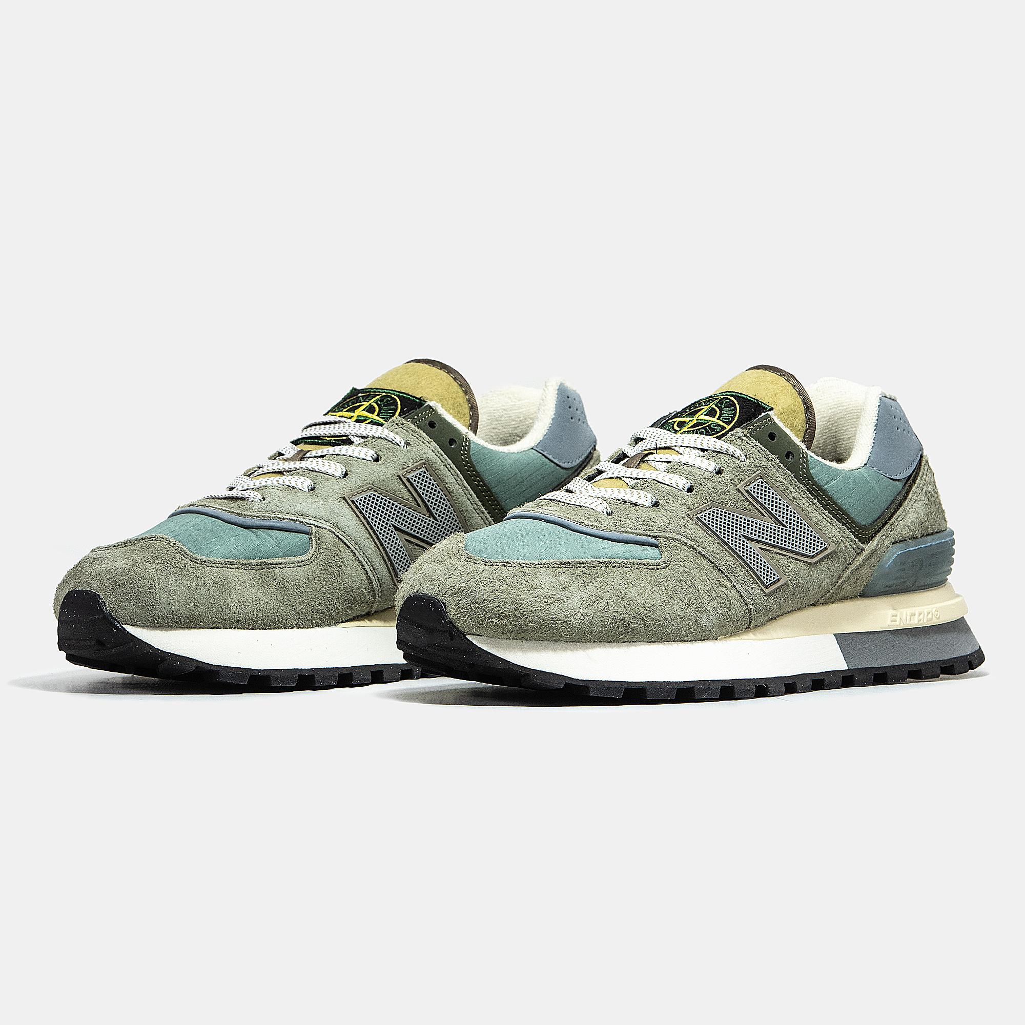 New Balance 574 x Stone Island Olive Green Yellow - изображение 5