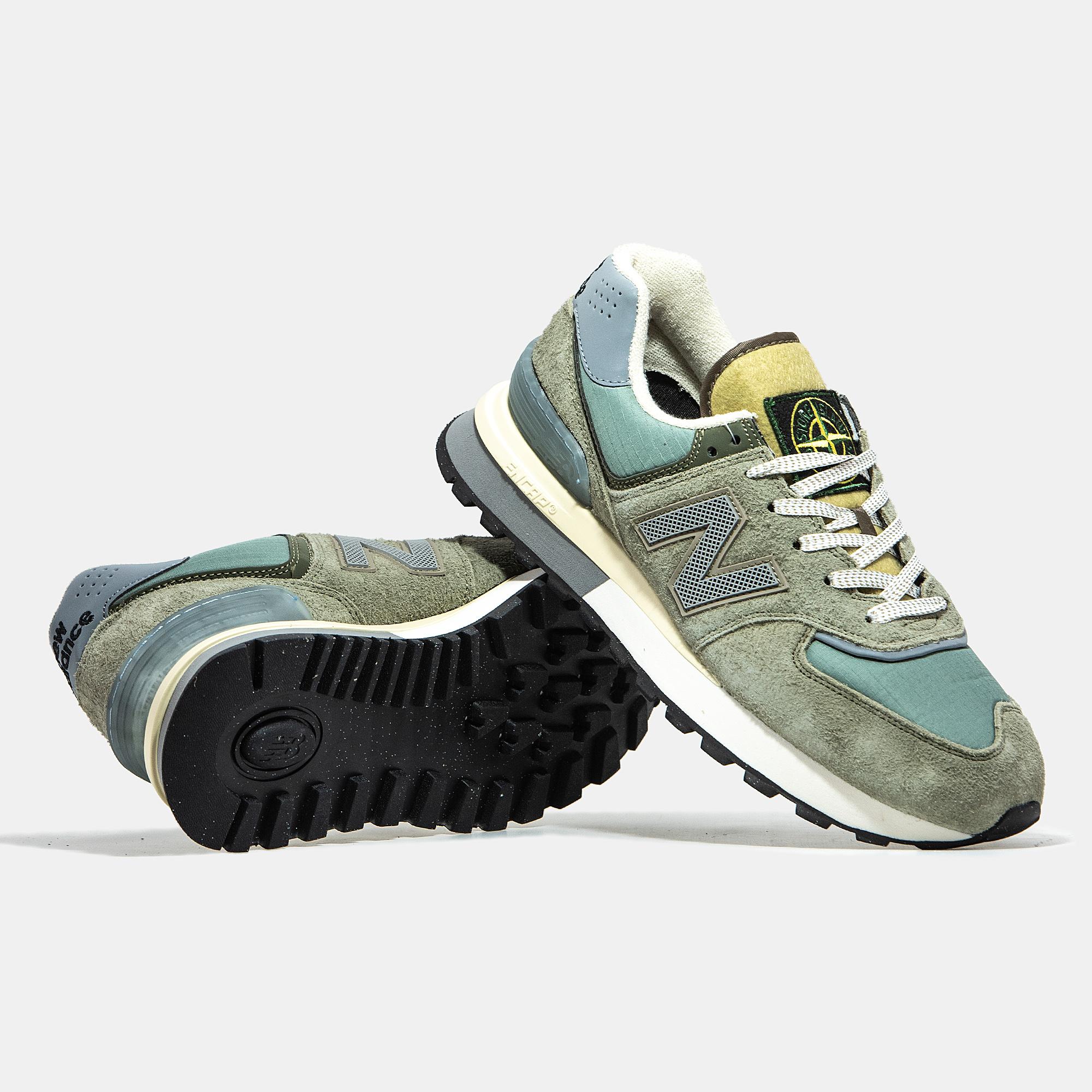 New Balance 574 x Stone Island Olive Green Yellow - изображение 6