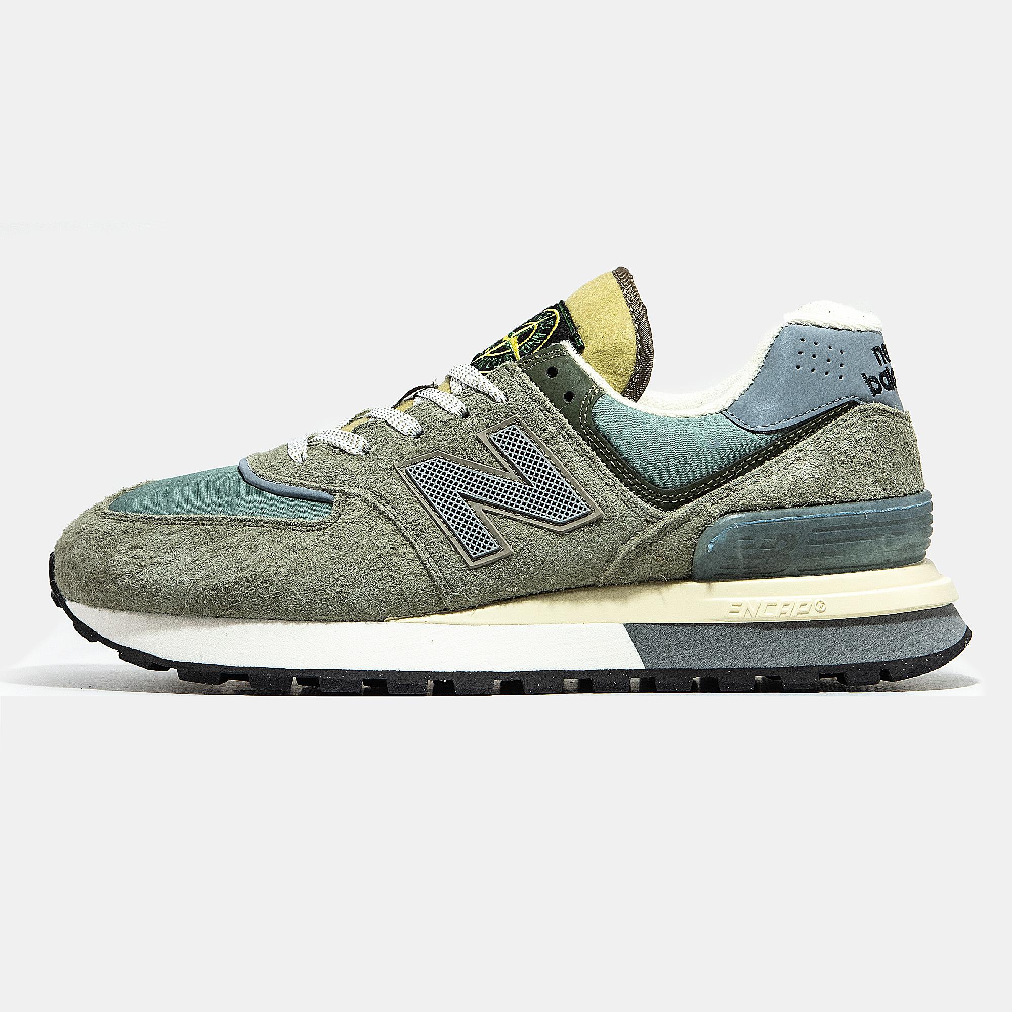 New Balance 574 x Stone Island Olive Green Yellow