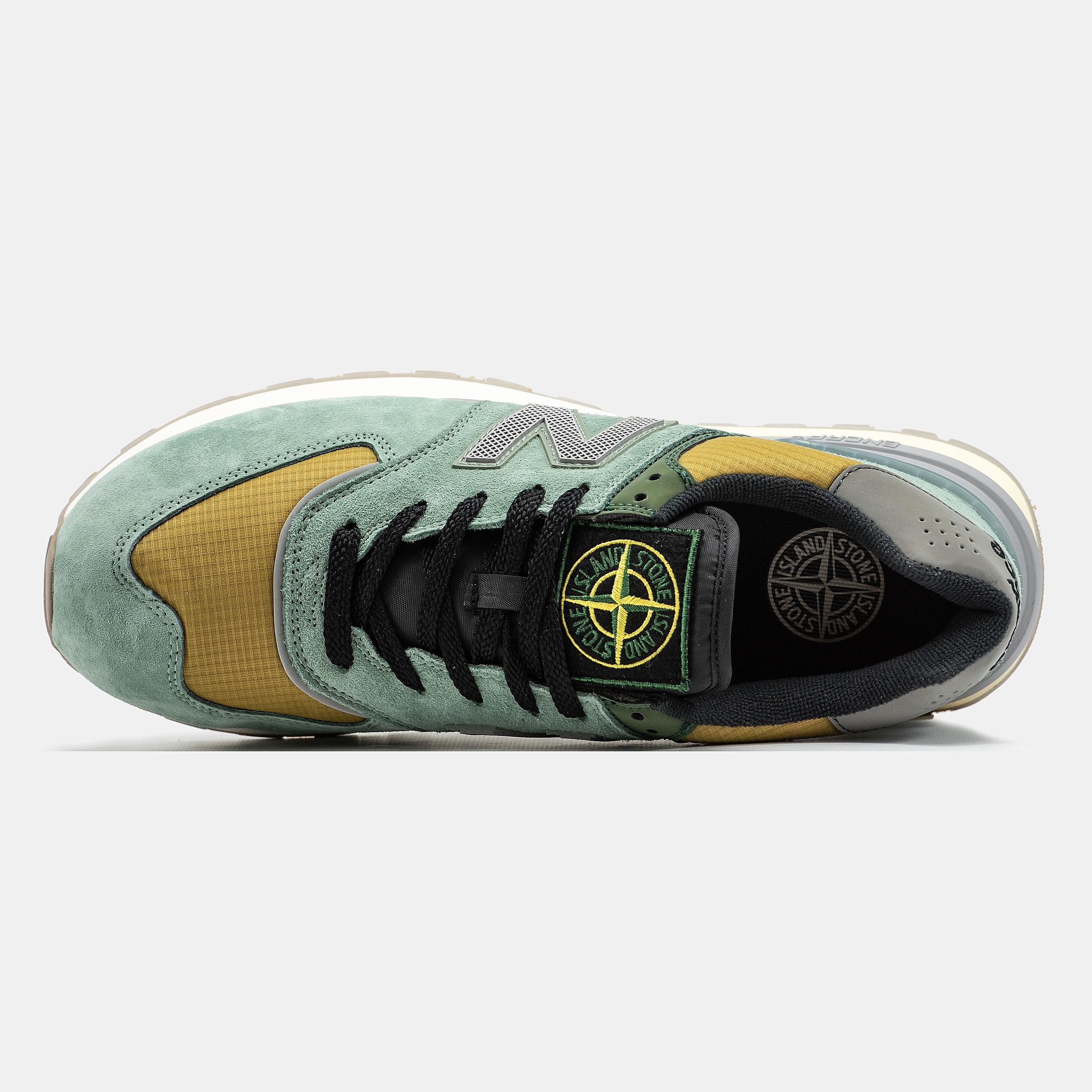 New Balance 574 x Stone Island Green Mustard Black - изображение 1