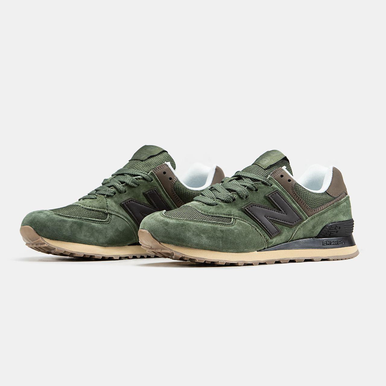 New Balance 574 Olive Brown Black - изображение 3