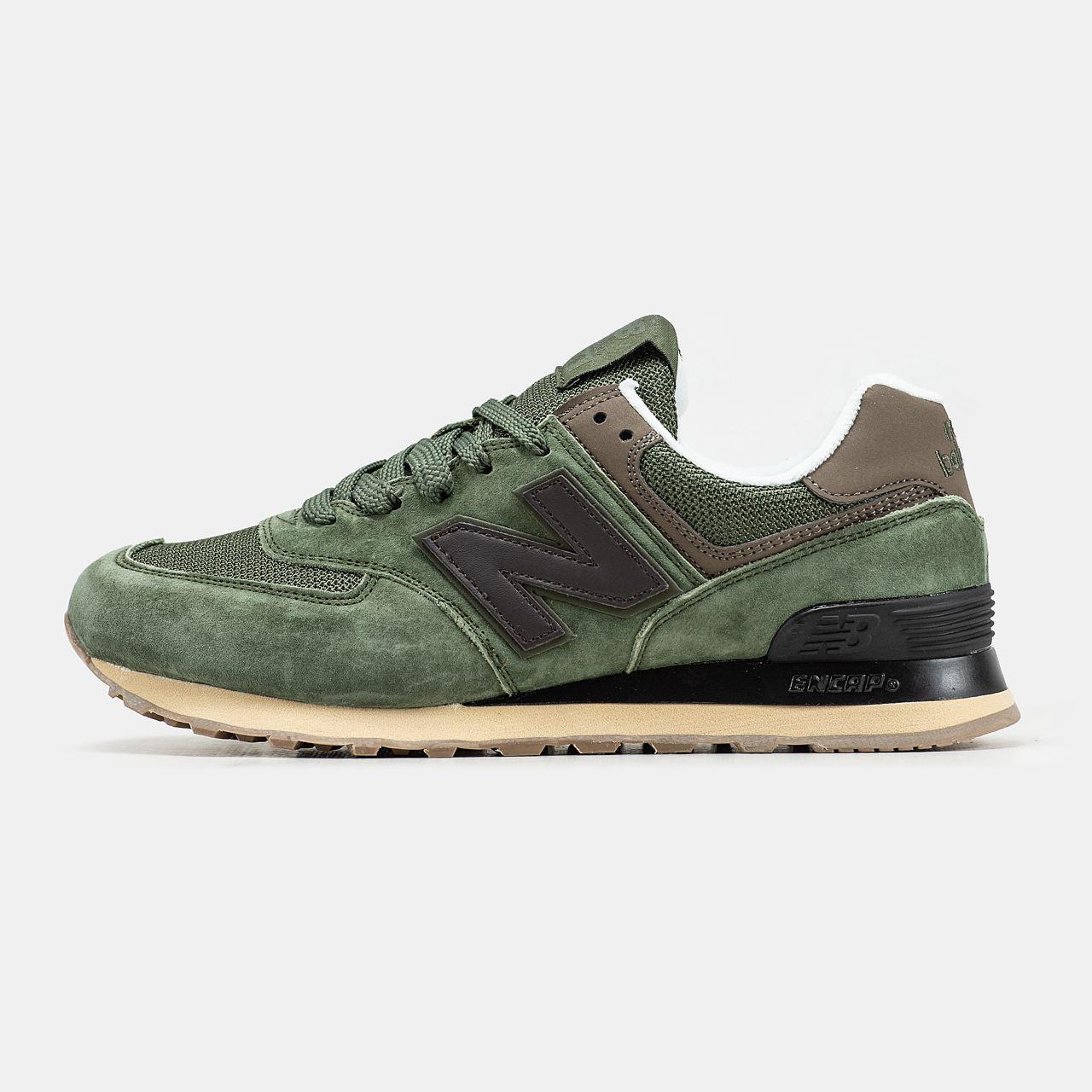 New Balance 574 Olive Brown Black