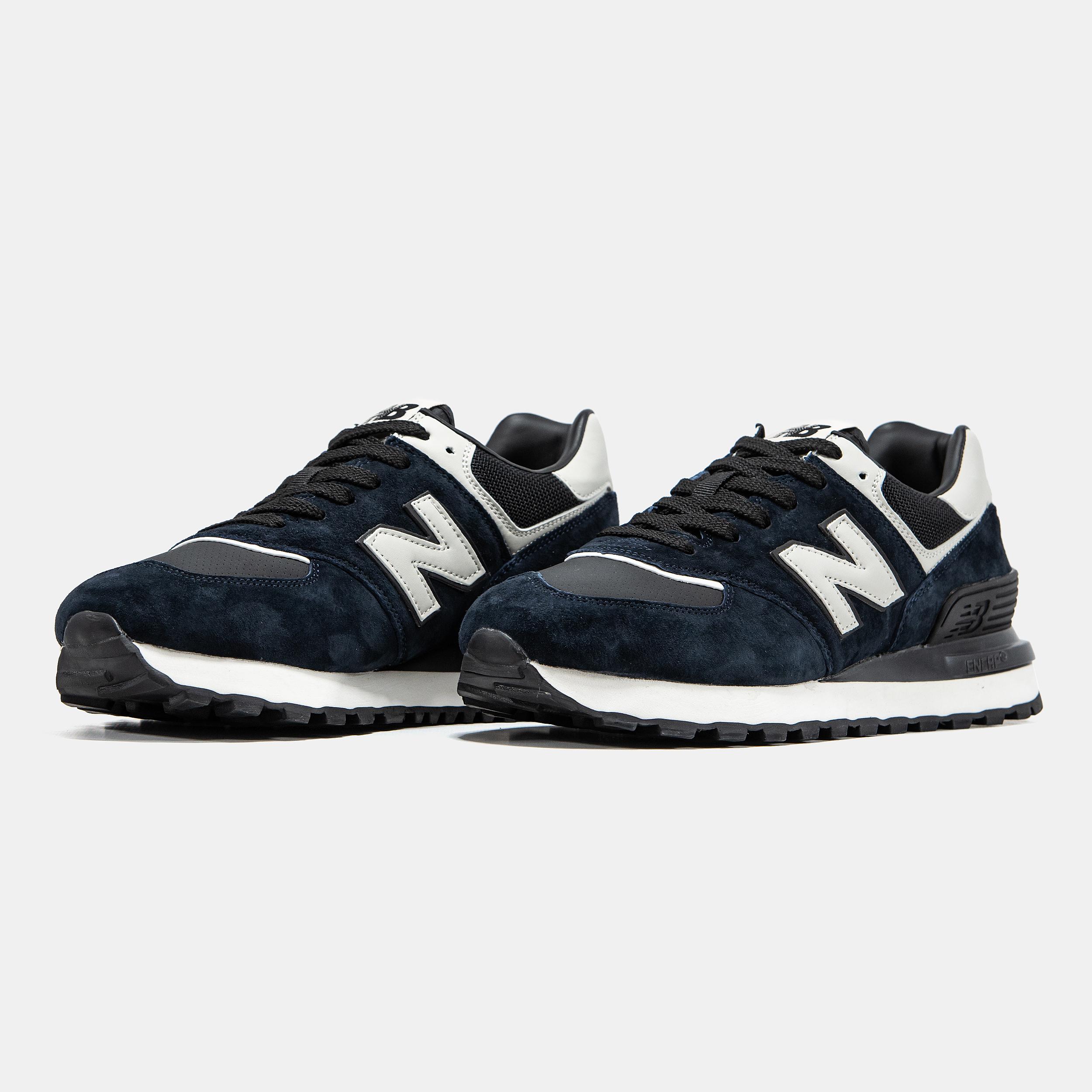 New Balance 574 Navy Black White - изображение 5