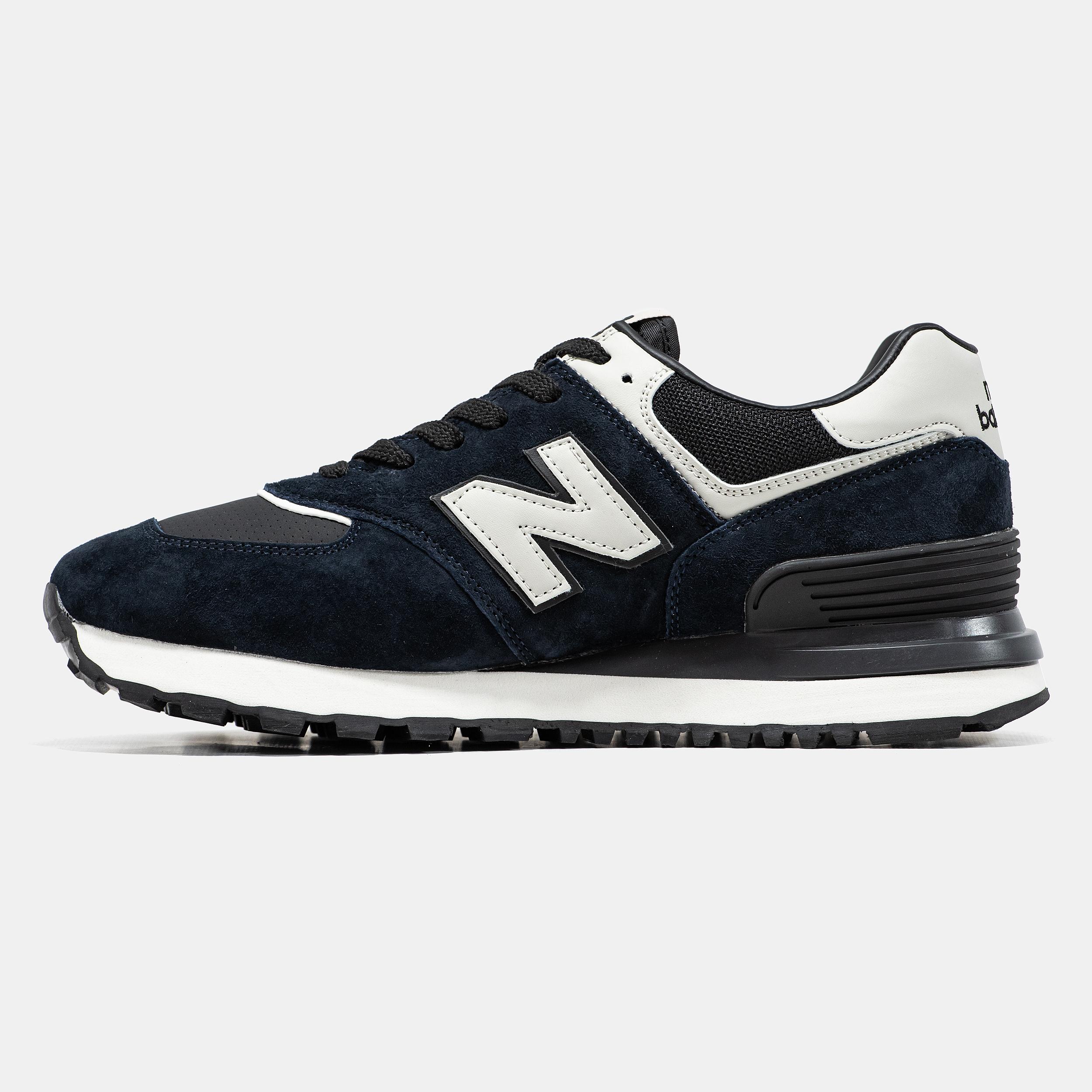 New Balance 574 Navy Black White - изображение 6