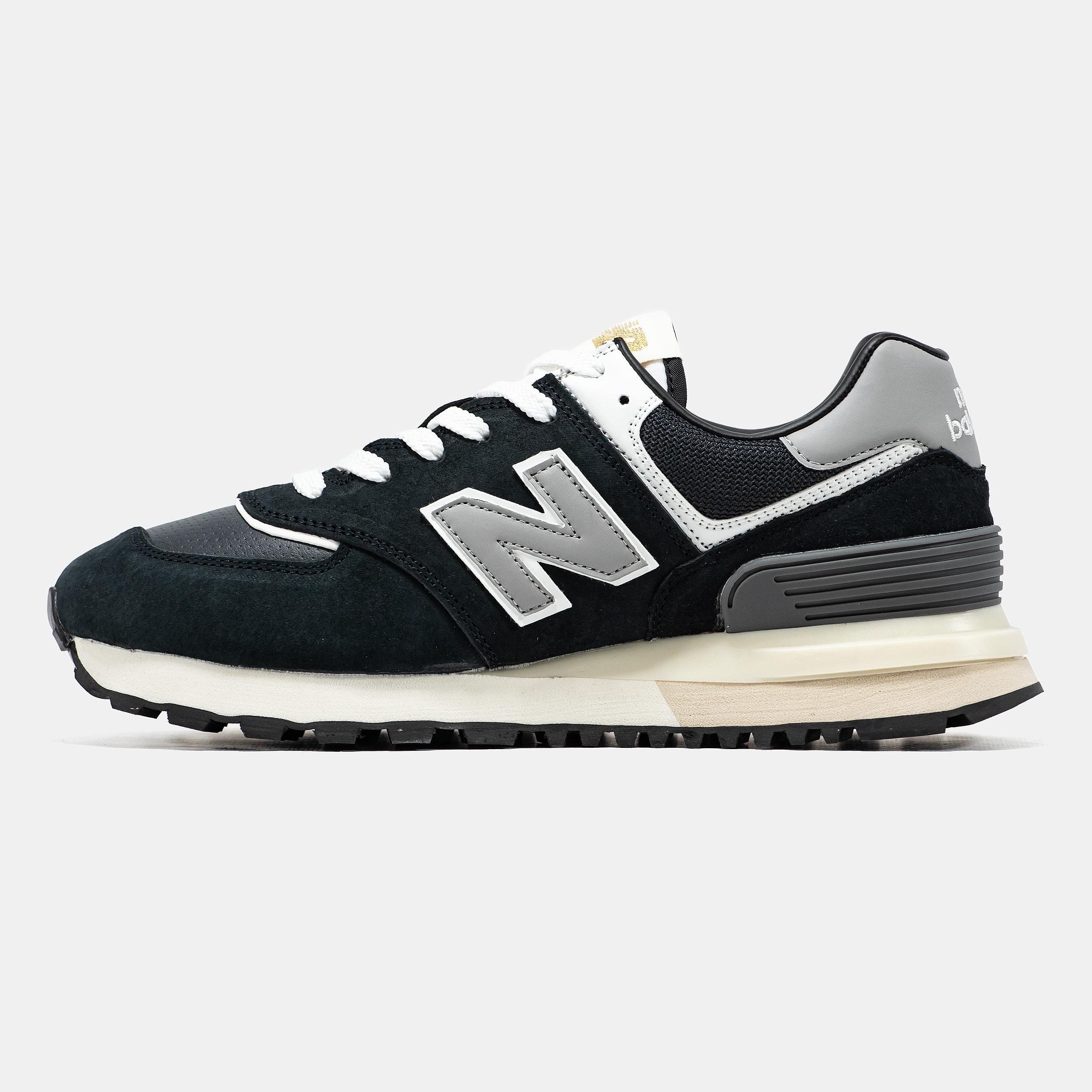 New Balance 574 Black Grey White - изображение 2