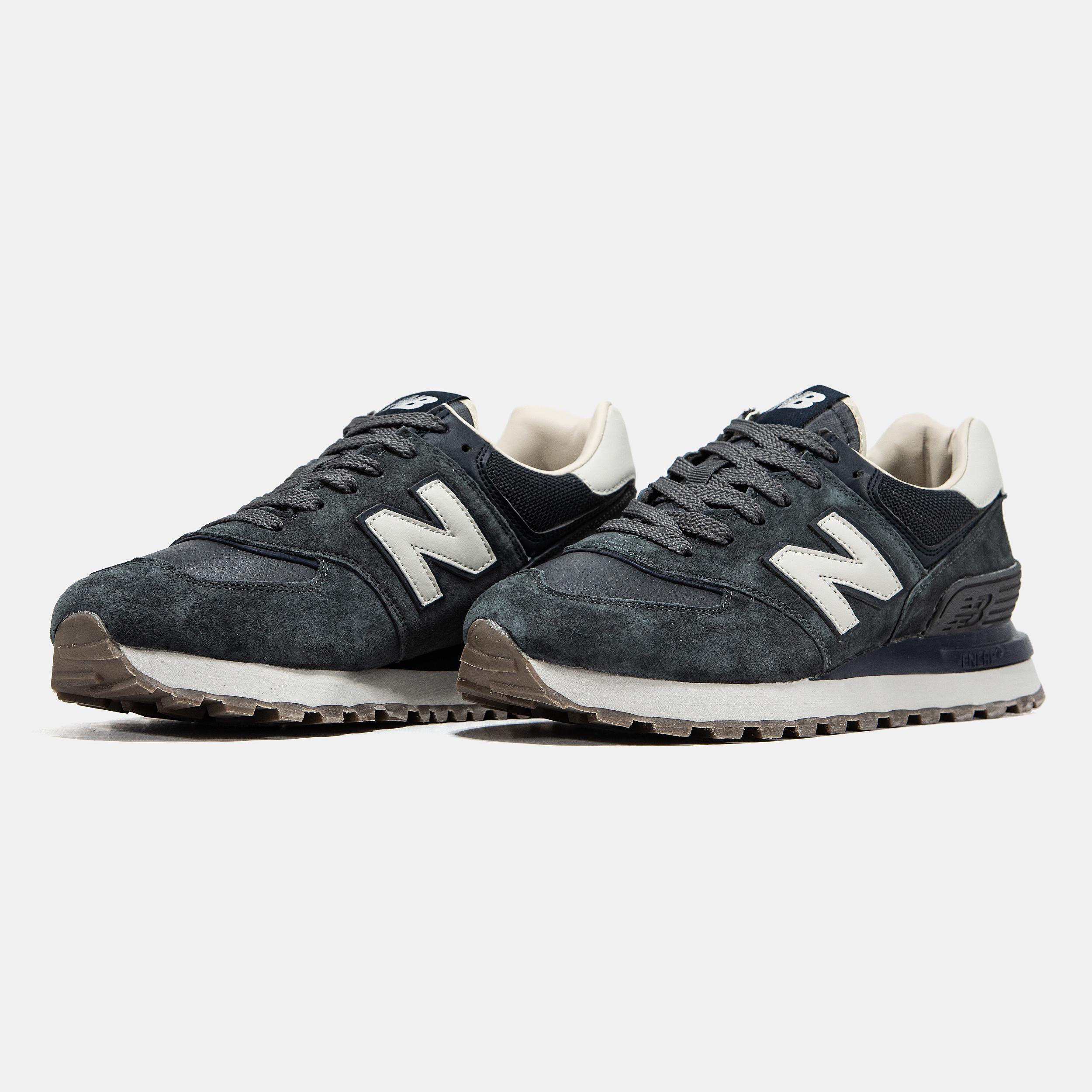 New Balance 574 Charcoal Cream Black - изображение 2