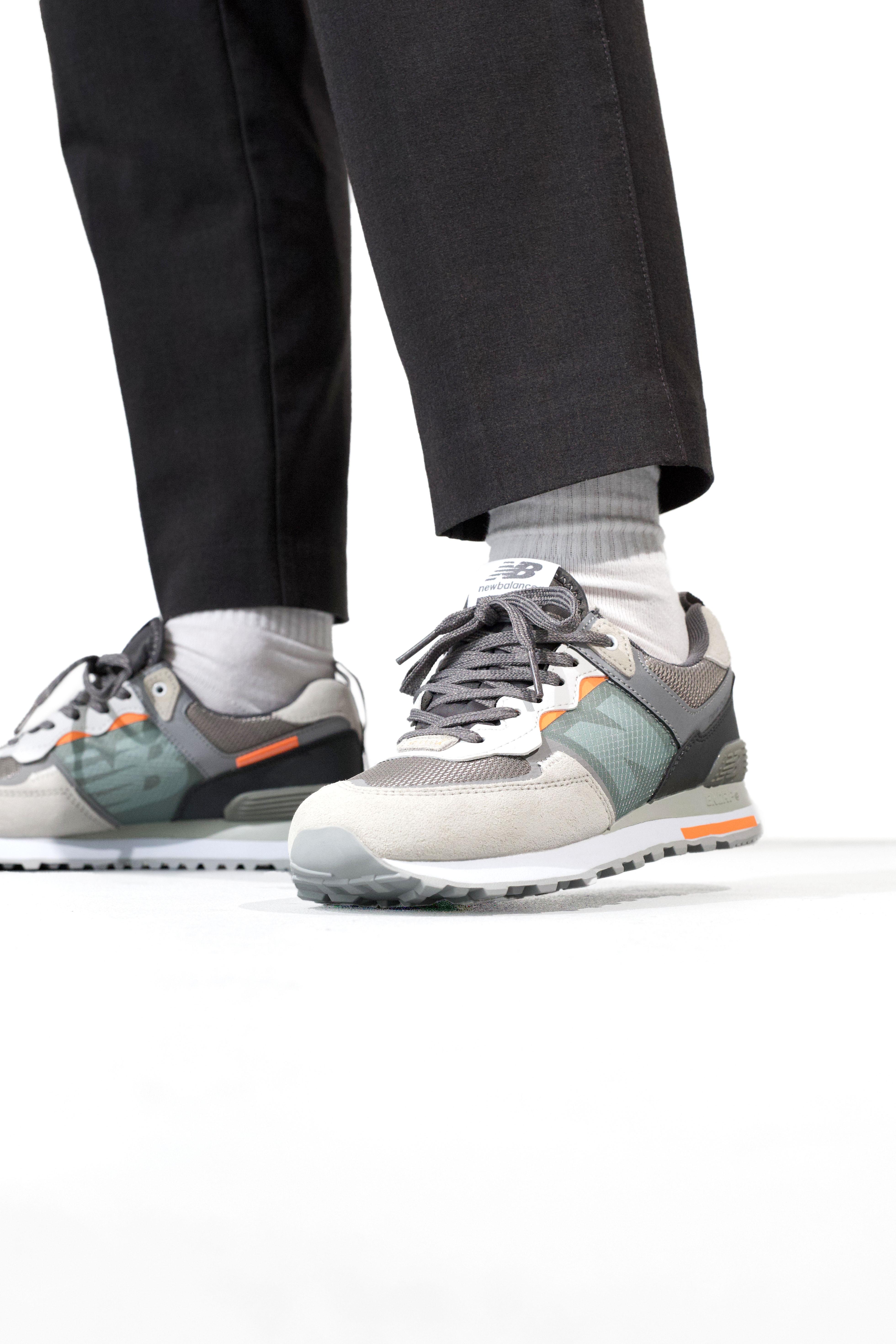 New Balance 574 Re-Imagined Grey Green Orange - изображение 2