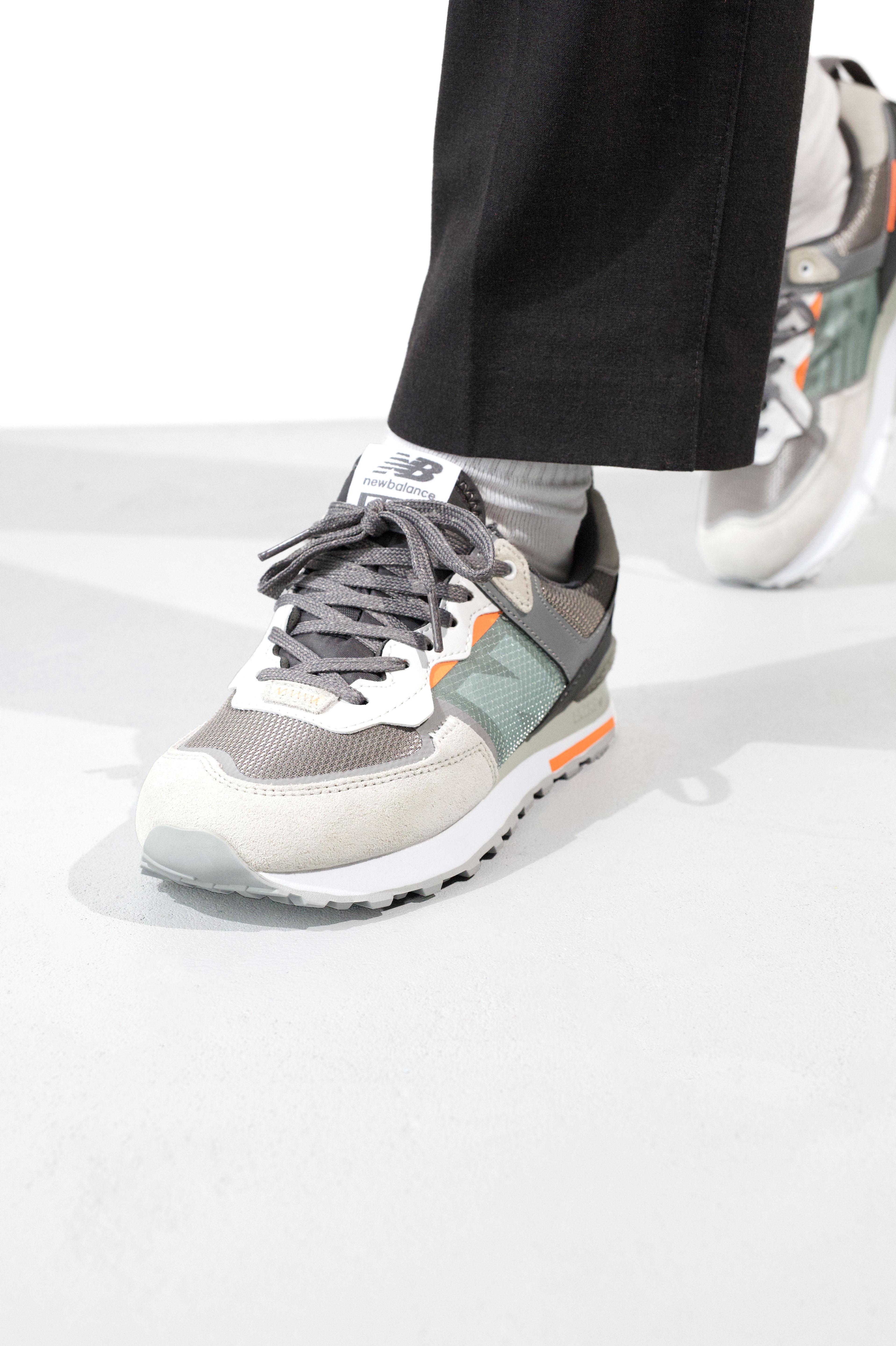 New Balance 574 Re-Imagined Grey Green Orange - изображение 3