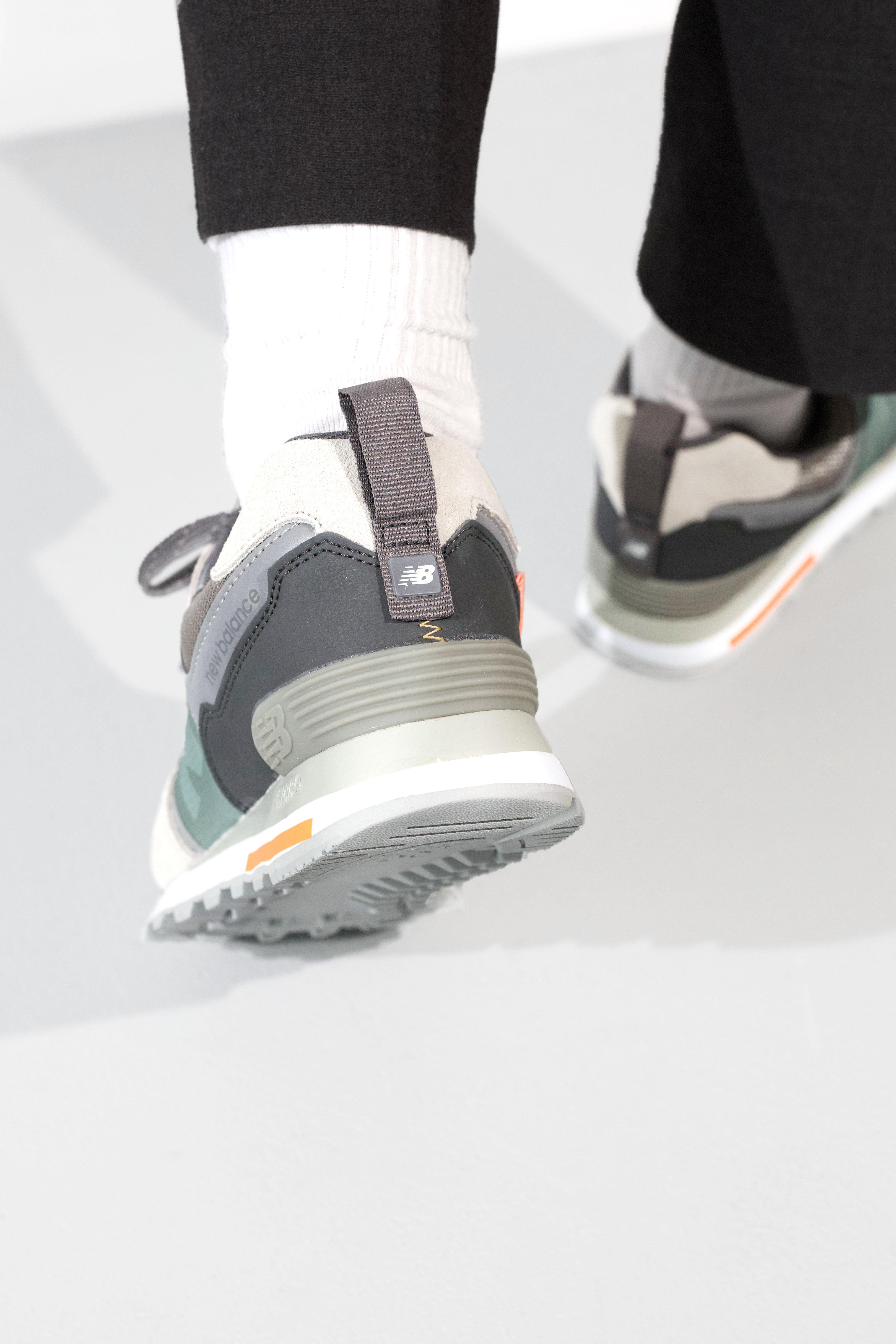 New Balance 574 Re-Imagined Grey Green Orange - изображение 4