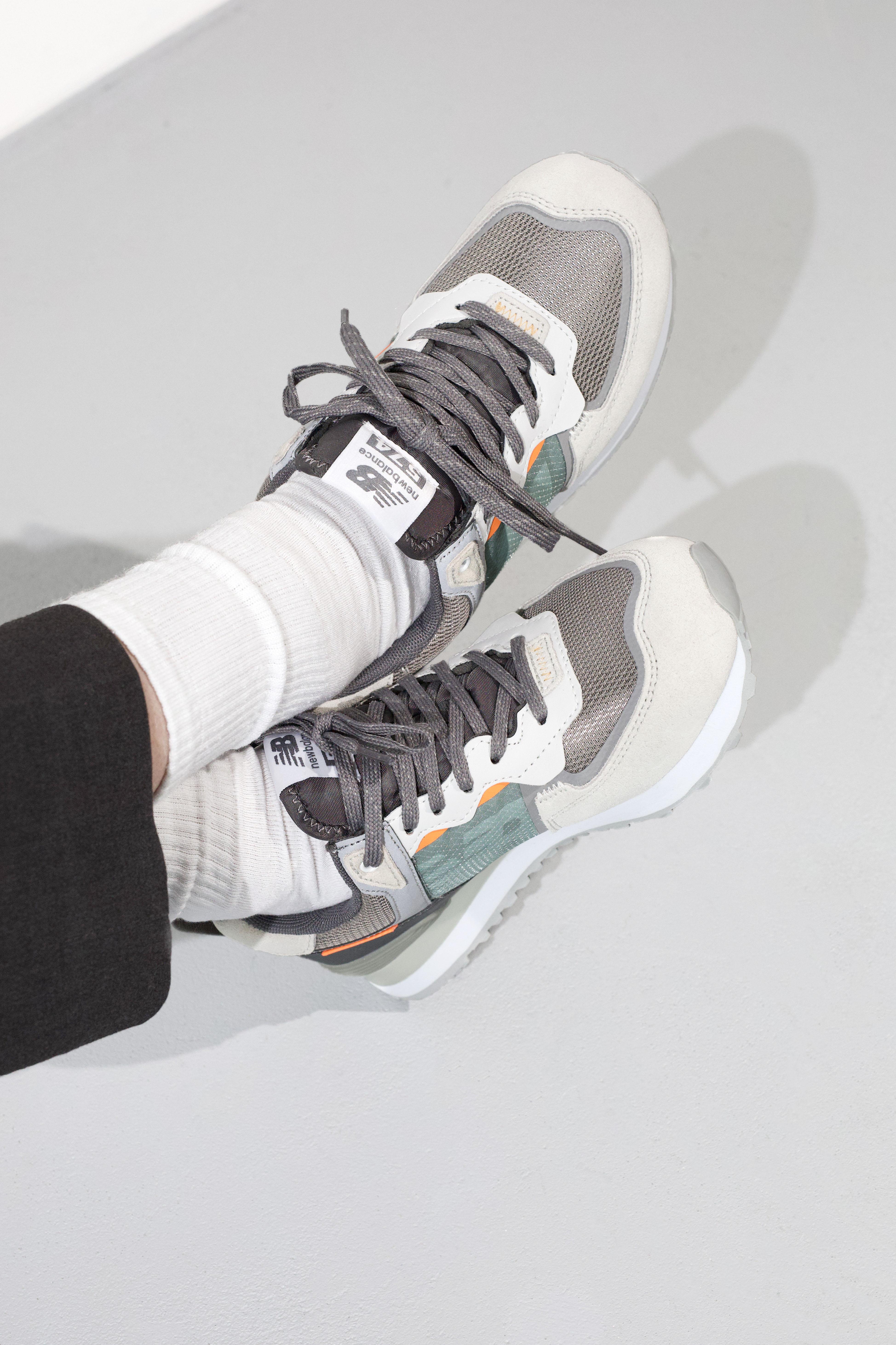 New Balance 574 Re-Imagined Grey Green Orange - изображение 5