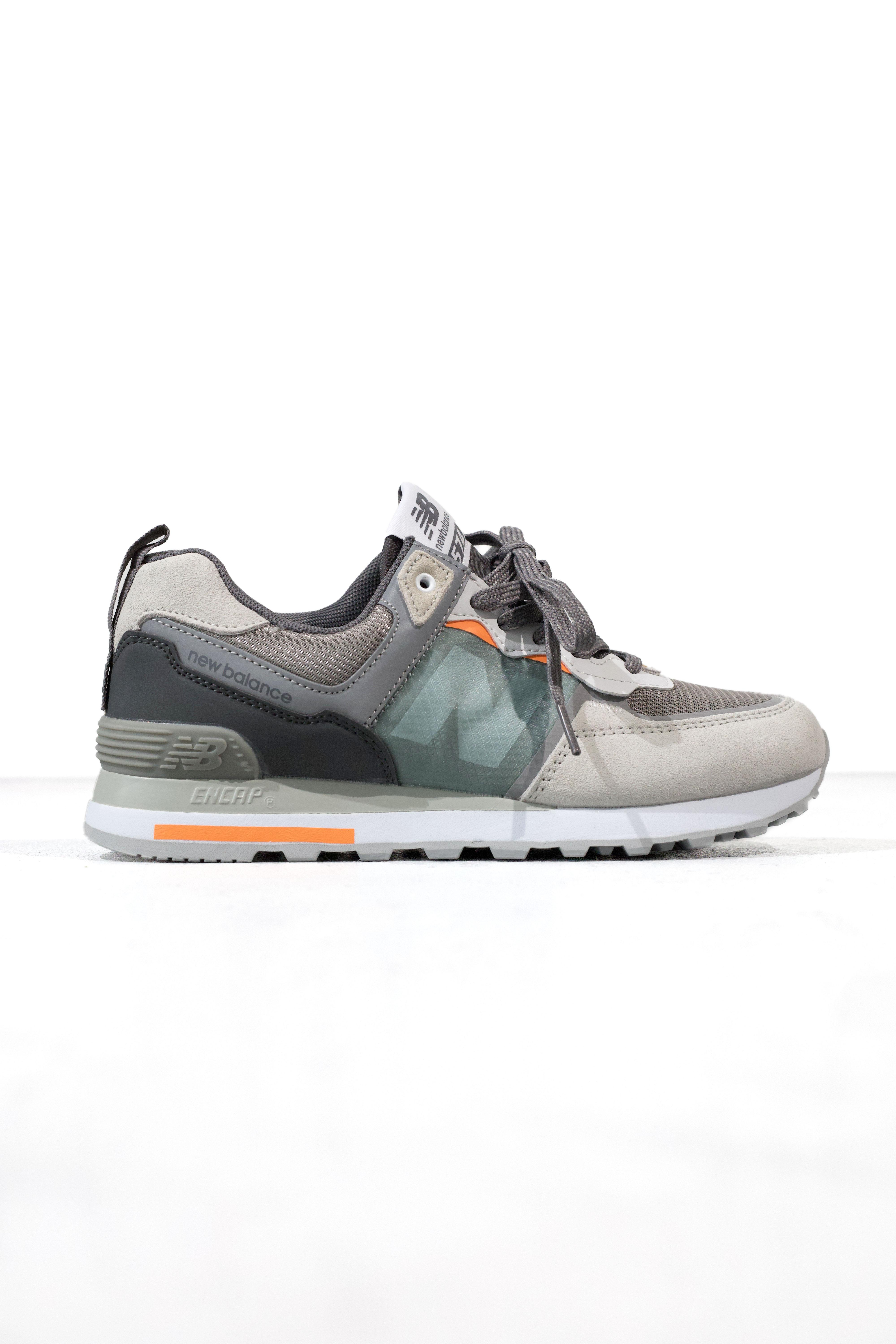 New Balance 574 Re-Imagined Grey Green Orange - изображение 6