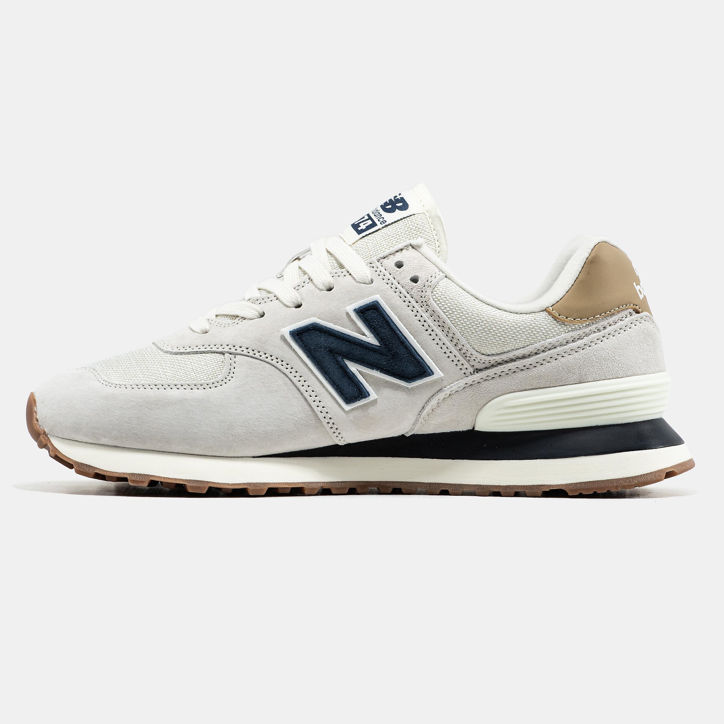 New Balance 574 Beige Navy Brown - изображение 2