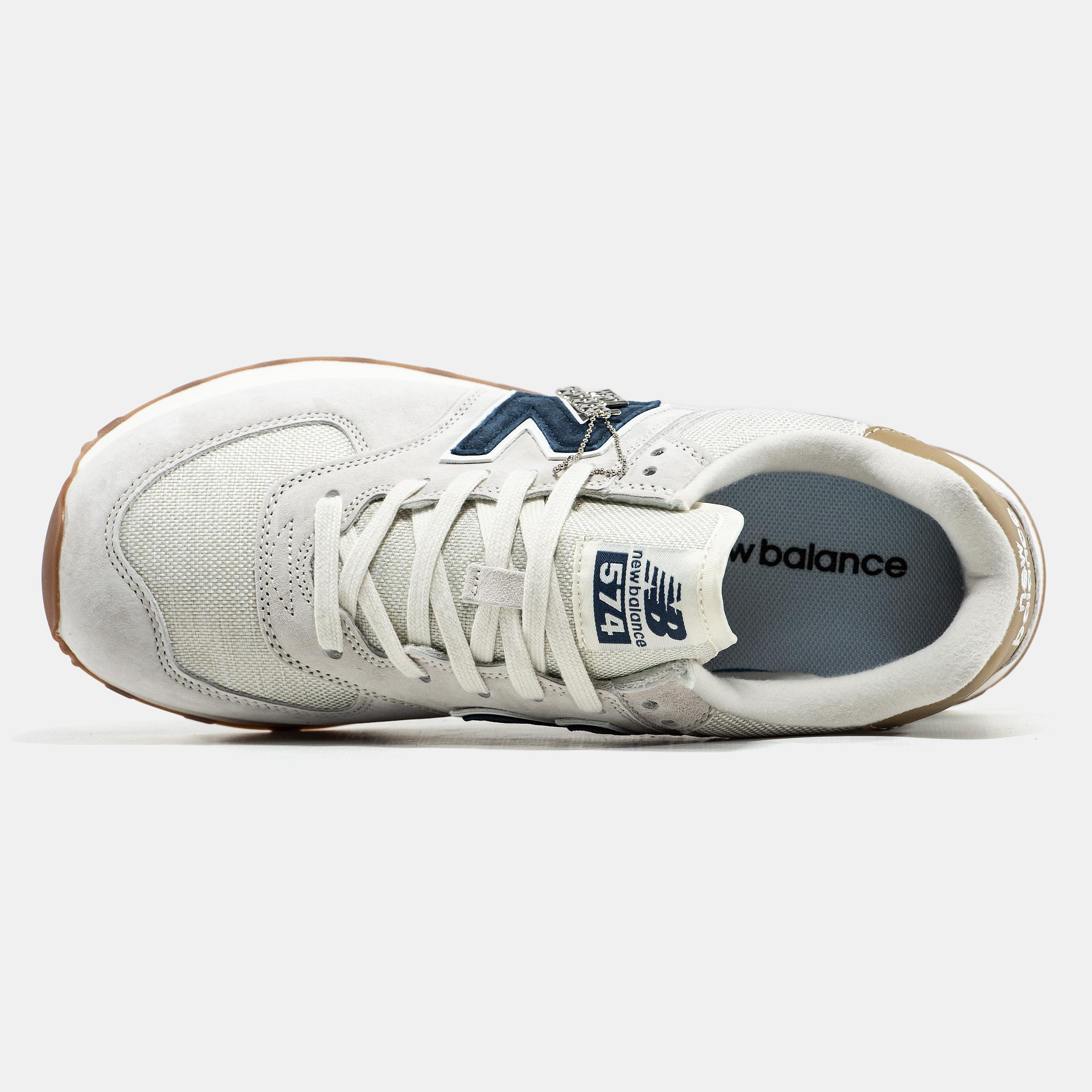 New Balance 574 Beige Navy Brown - изображение 3
