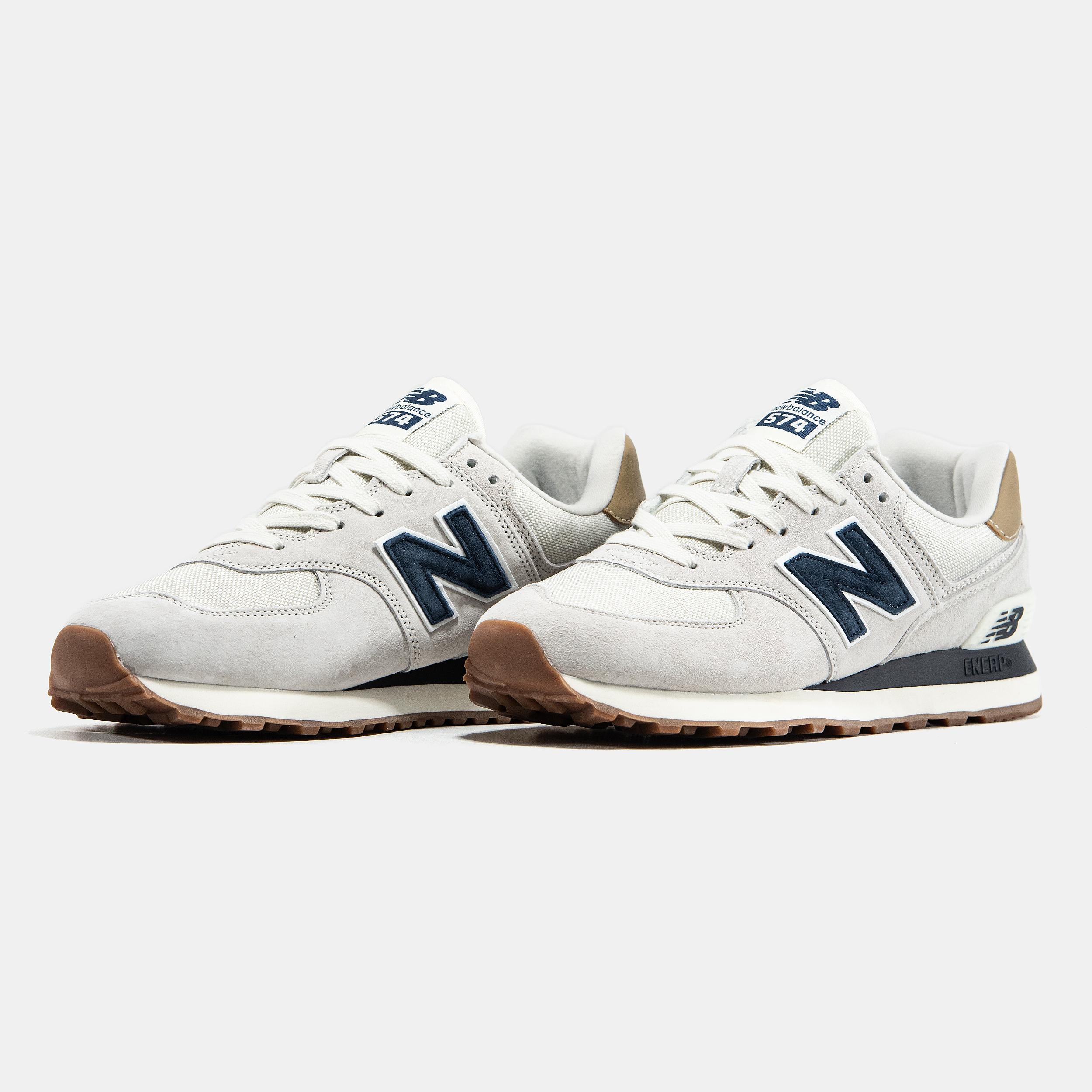 New Balance 574 Beige Navy Brown - изображение 6