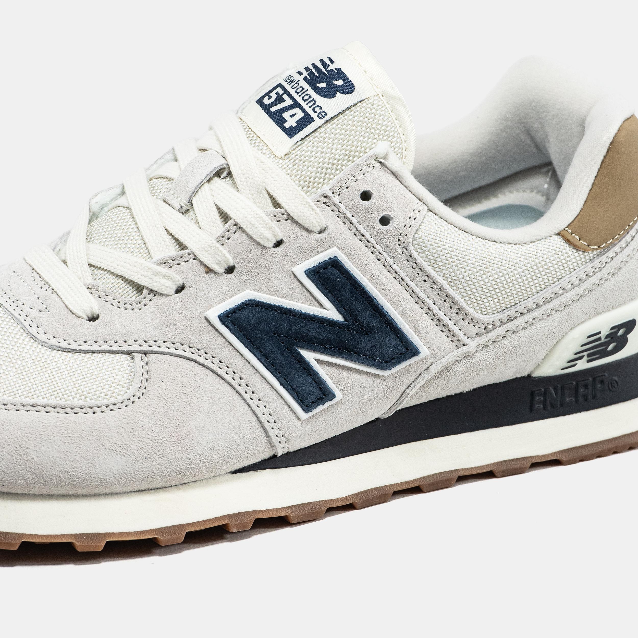 New Balance 574 Beige Navy Brown - изображение 8