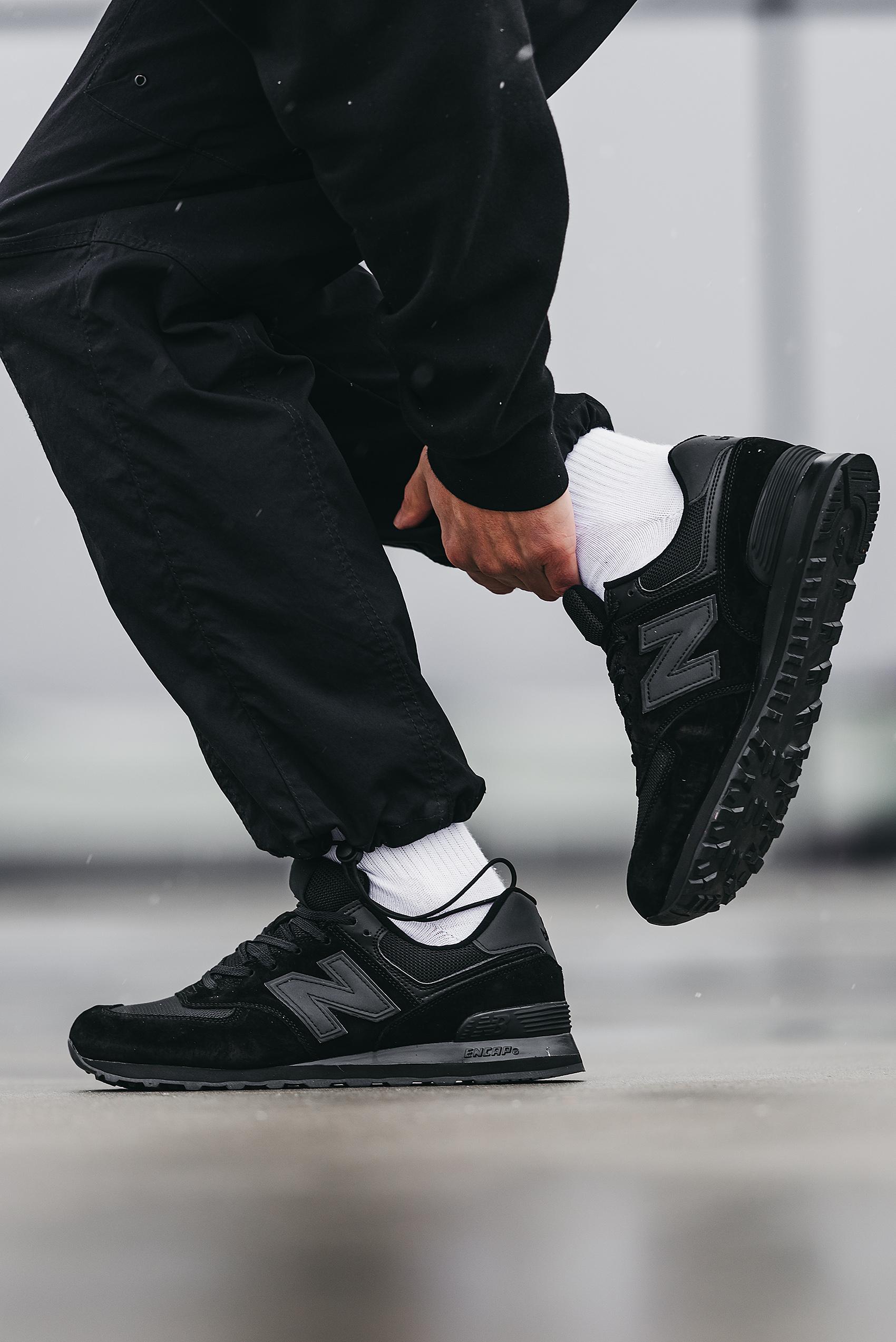 New Balance 574 Triple Black - изображение 2