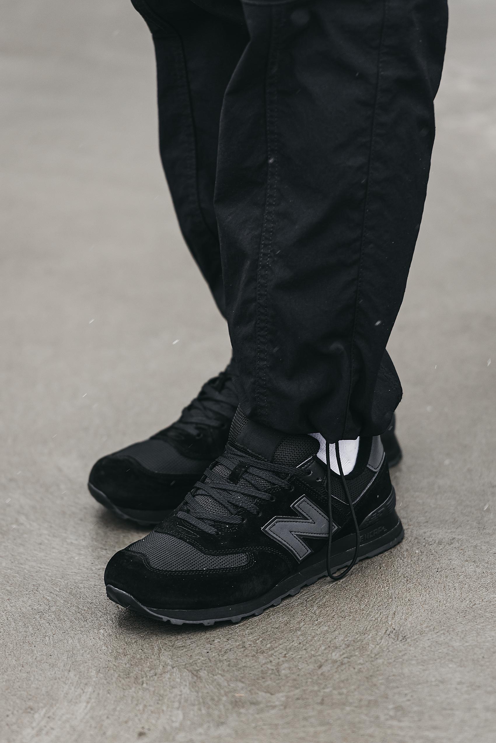 New Balance 574 Triple Black - изображение 4