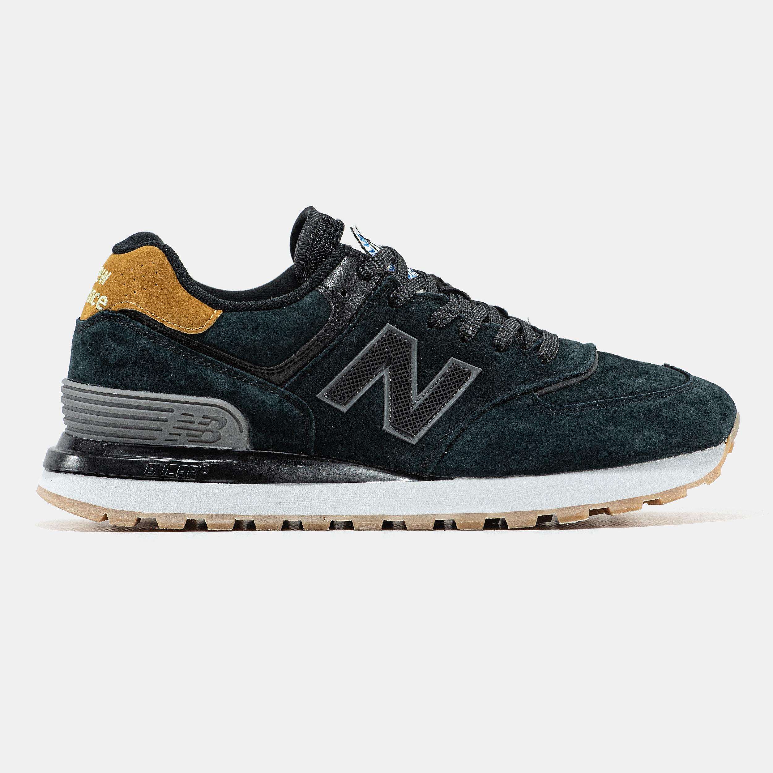 New Balance 574 Stone Island Dark Green Mustard - изображение 4