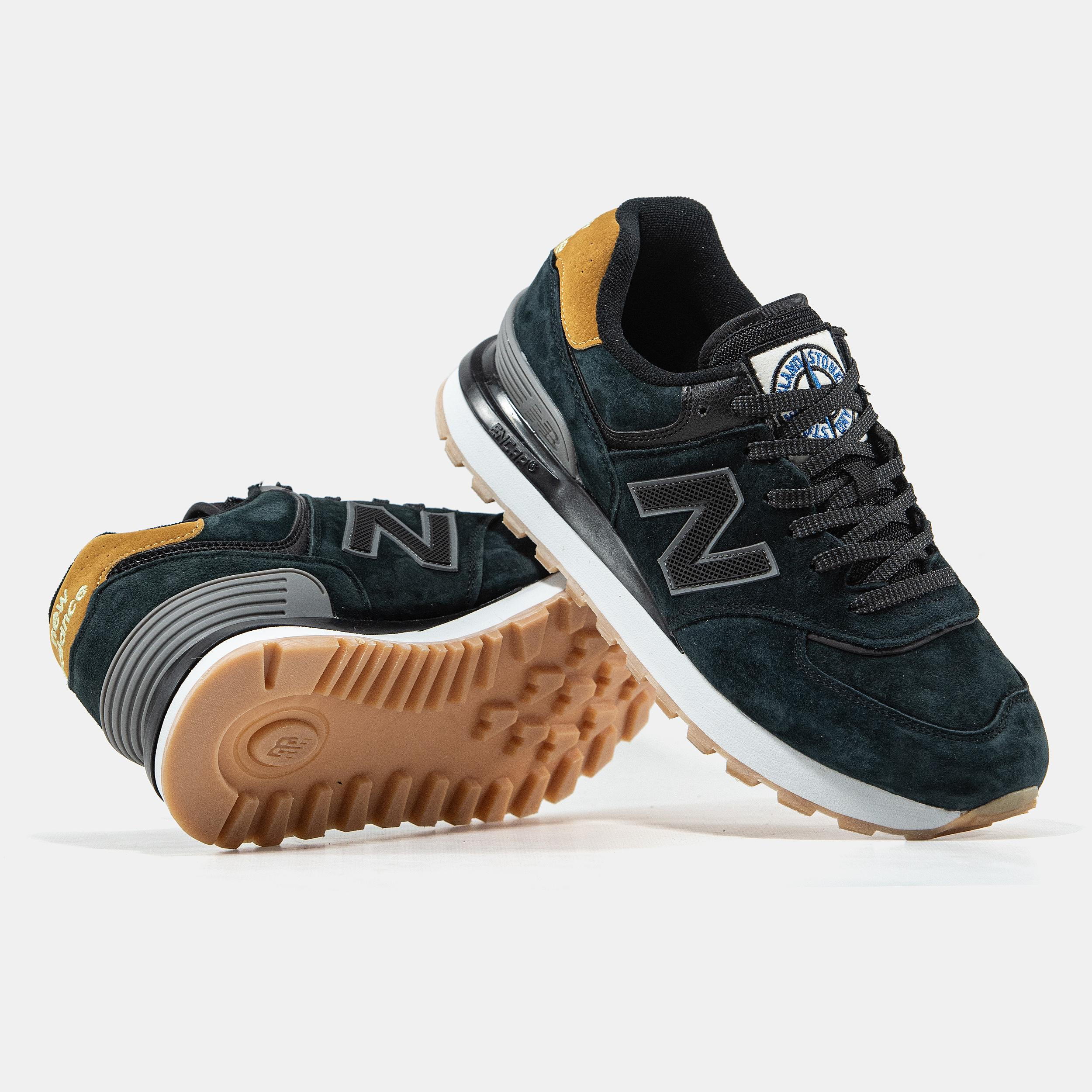 New Balance 574 Stone Island Dark Green Mustard - изображение 6