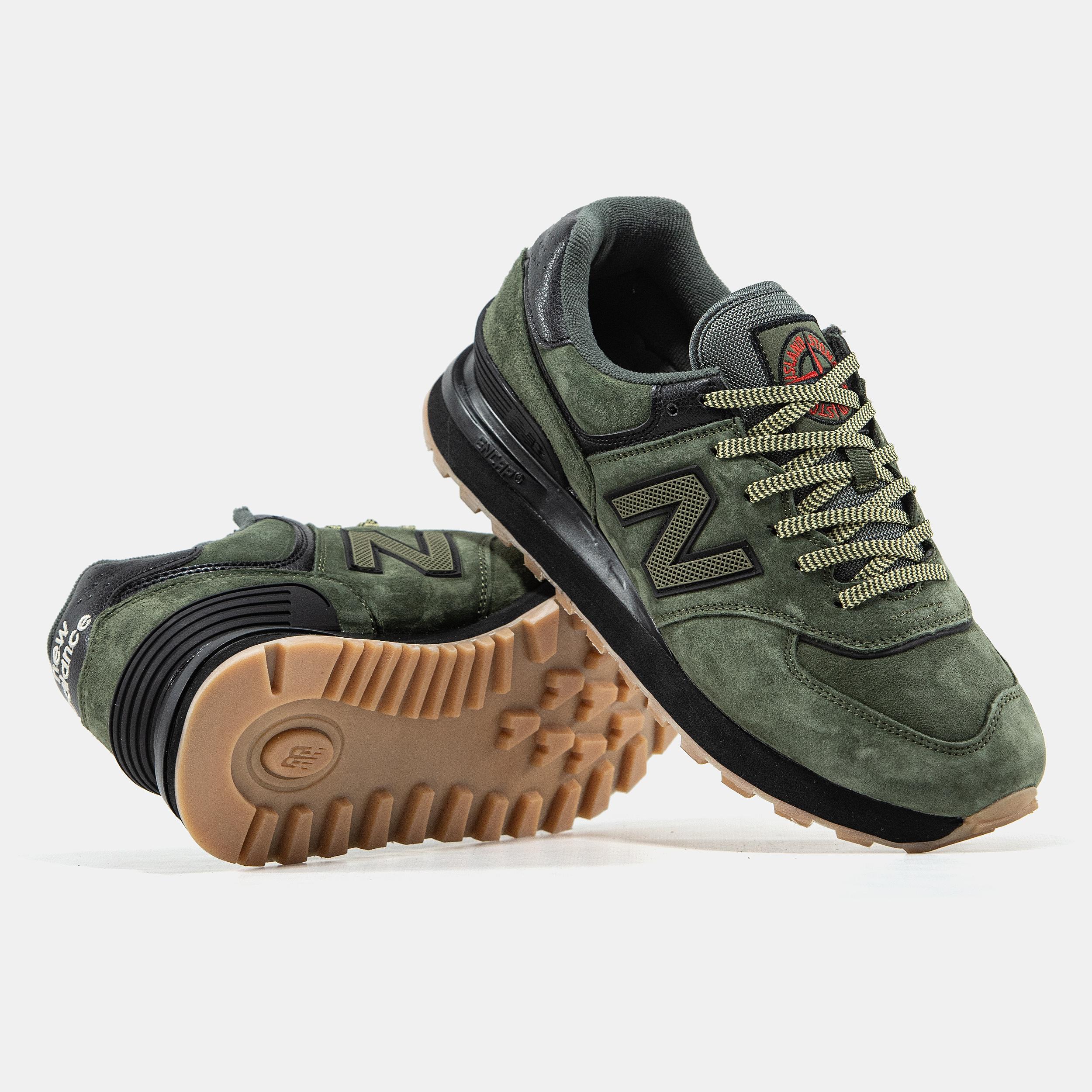 New Balance 574 Stone Island Olive Black - изображение 7