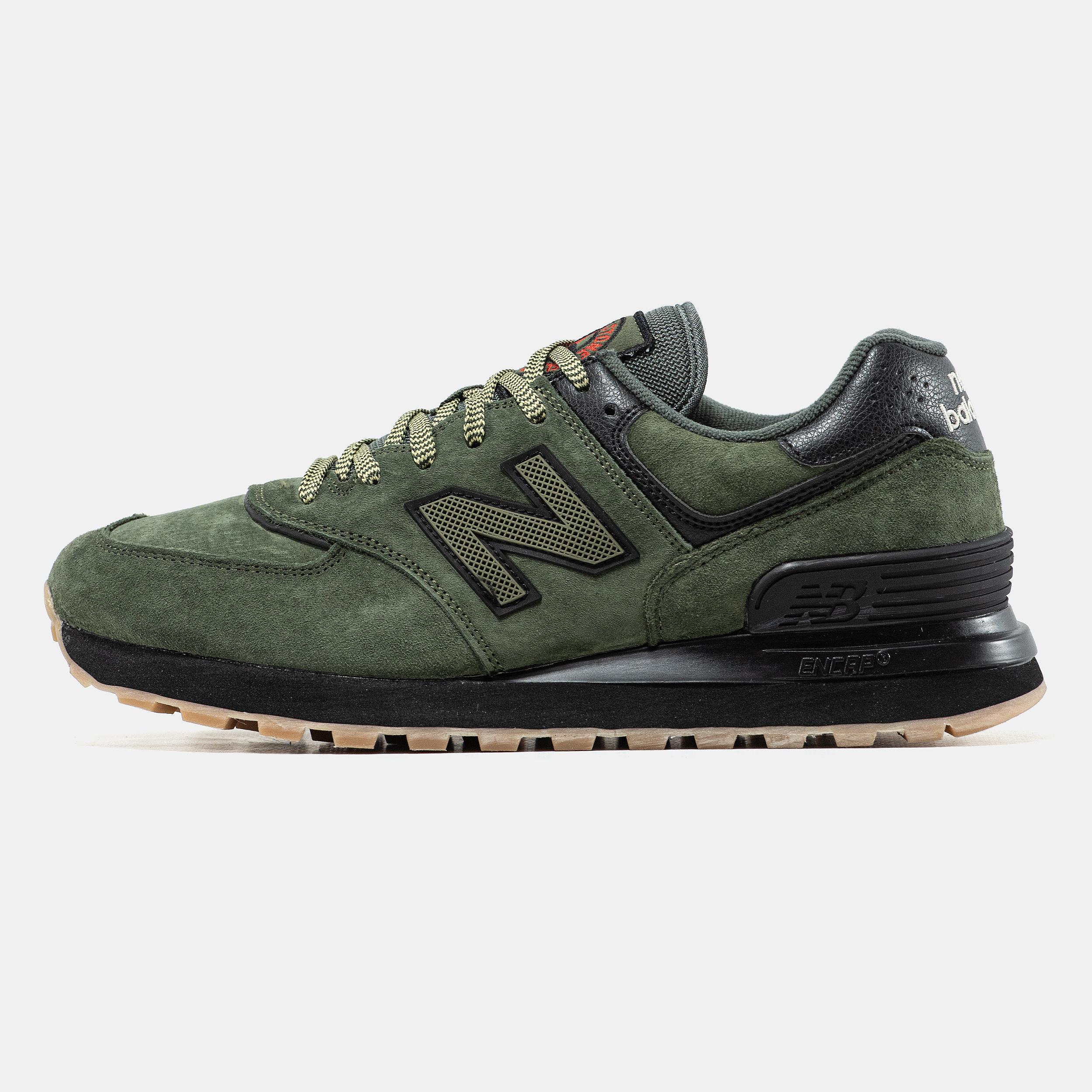 New Balance 574 Stone Island Olive Black