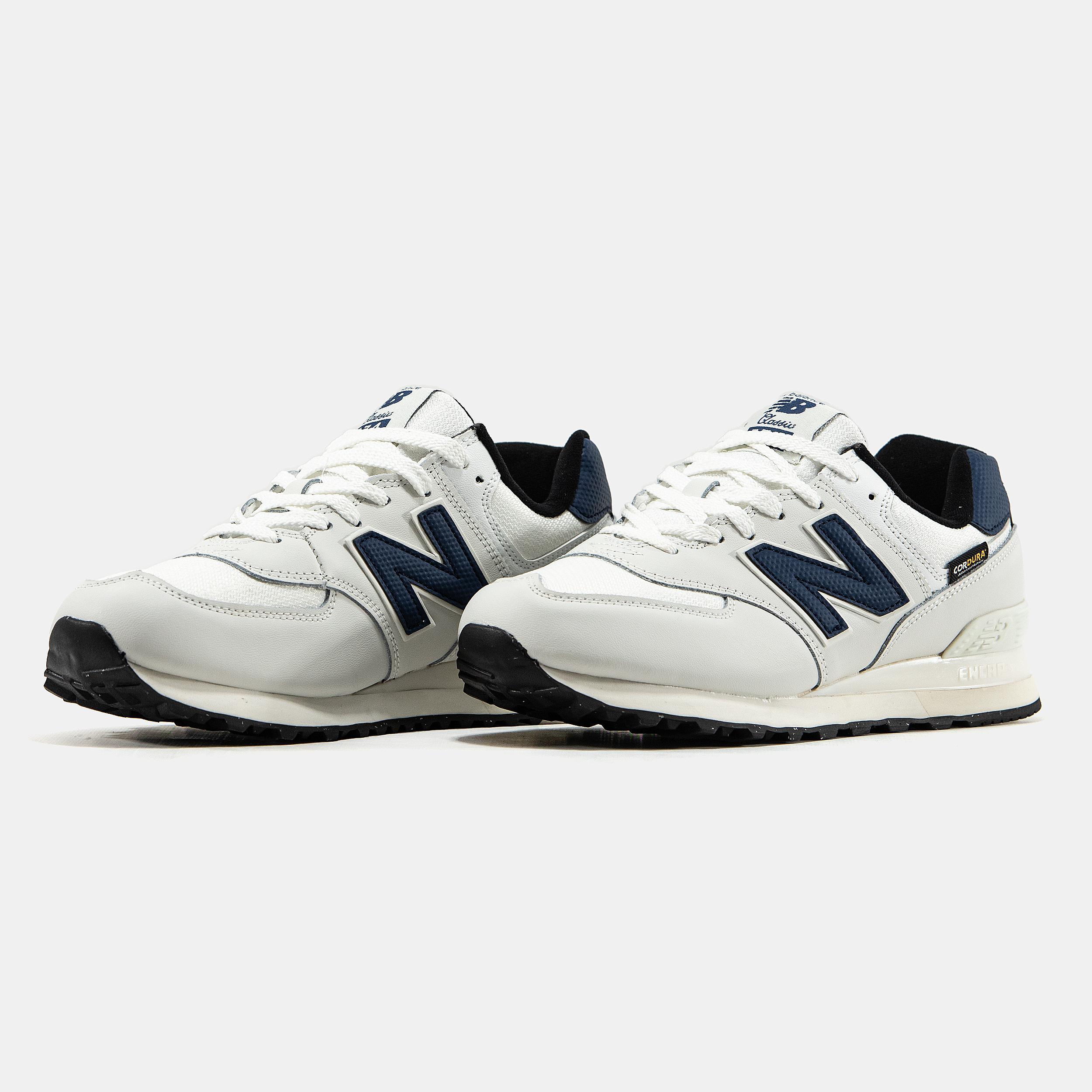 New Balance 574 Cordura White Navy - изображение 6