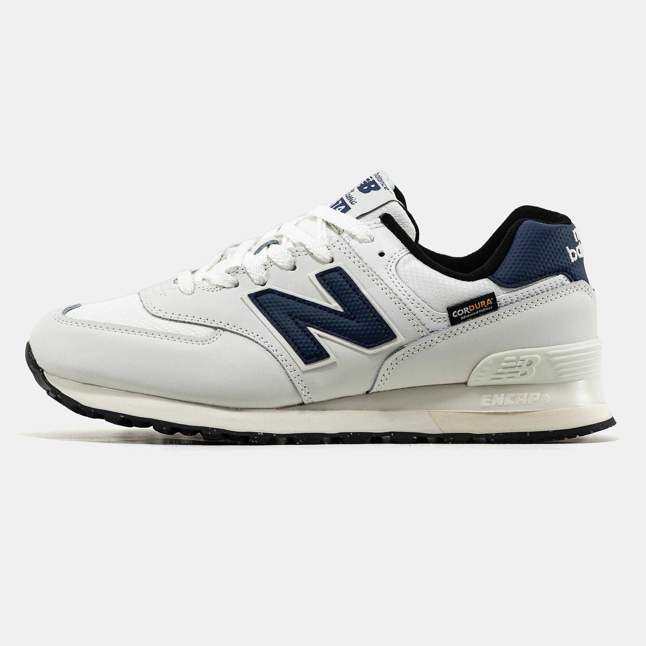 New Balance 574 Cordura White Navy