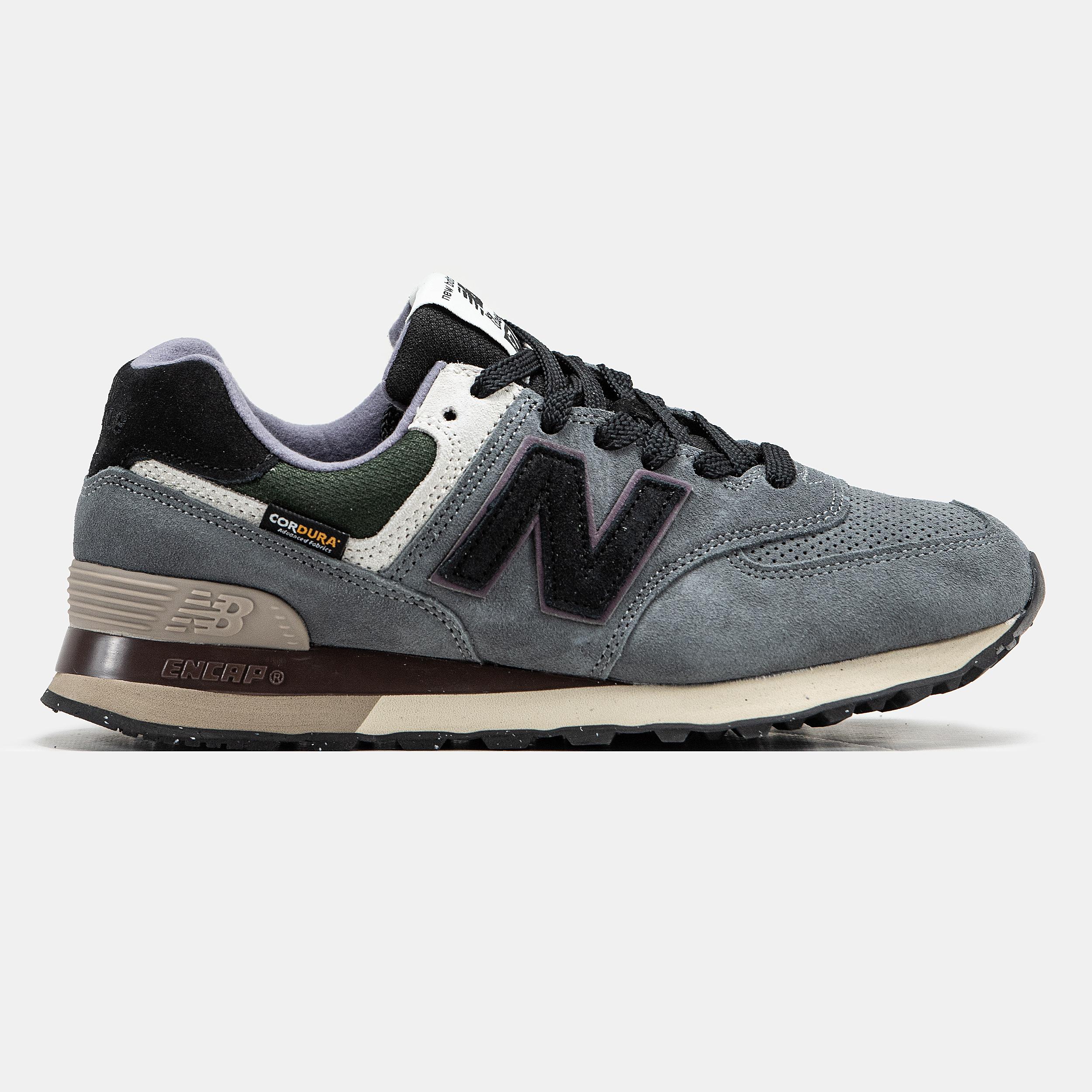 New Balance 574 Cordura Grey Black Green - изображение 2