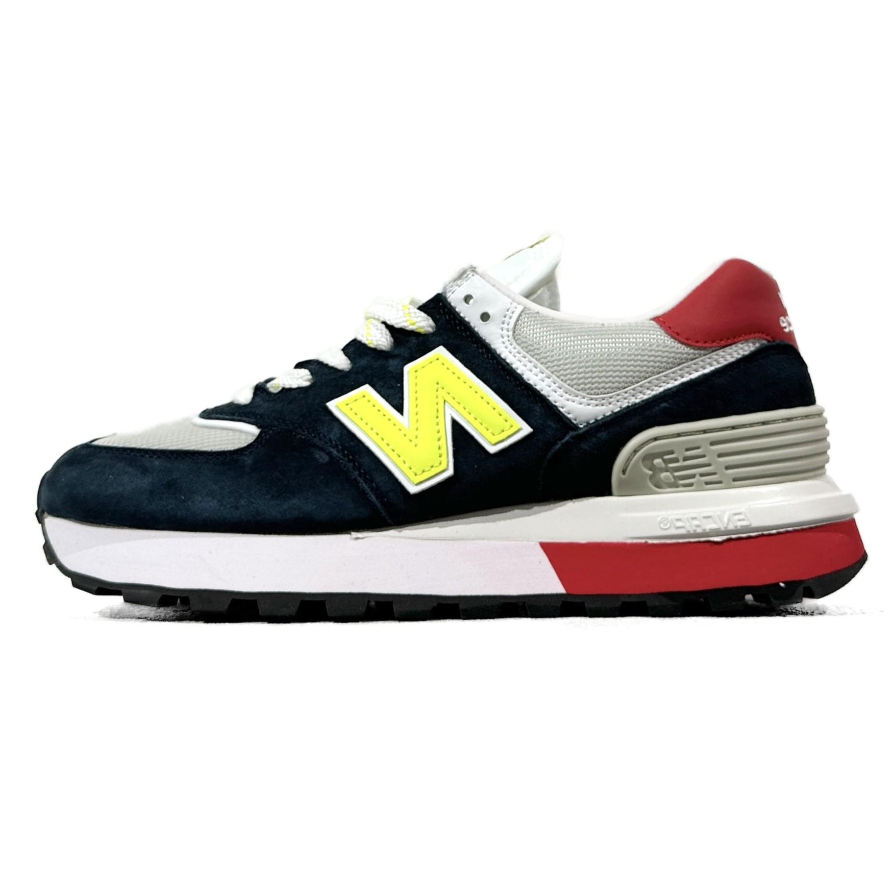 New Balance 574 Legacy Navy Yellow Red
