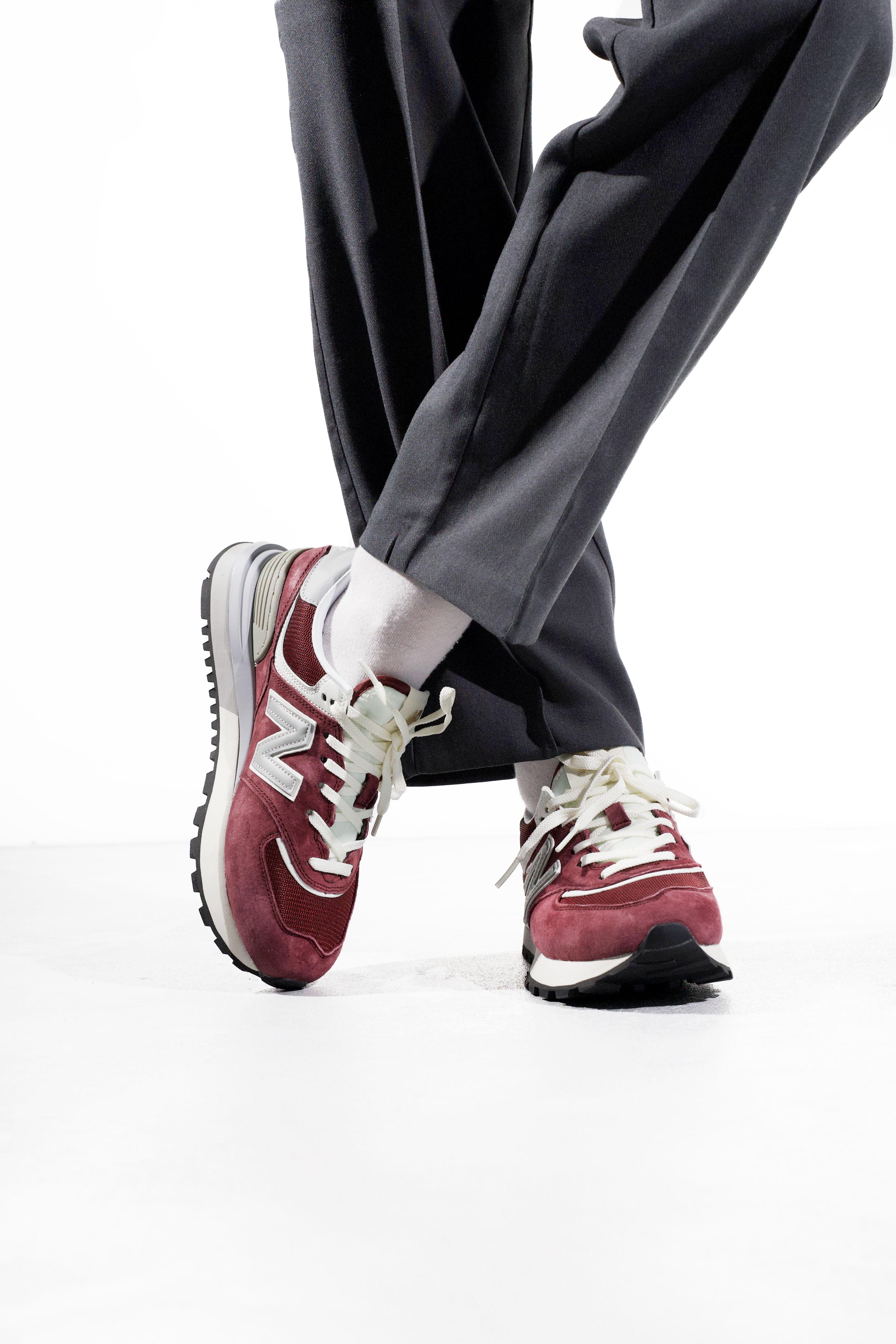 New Balance 574 Legacy Burgundy Grey White - изображение 5