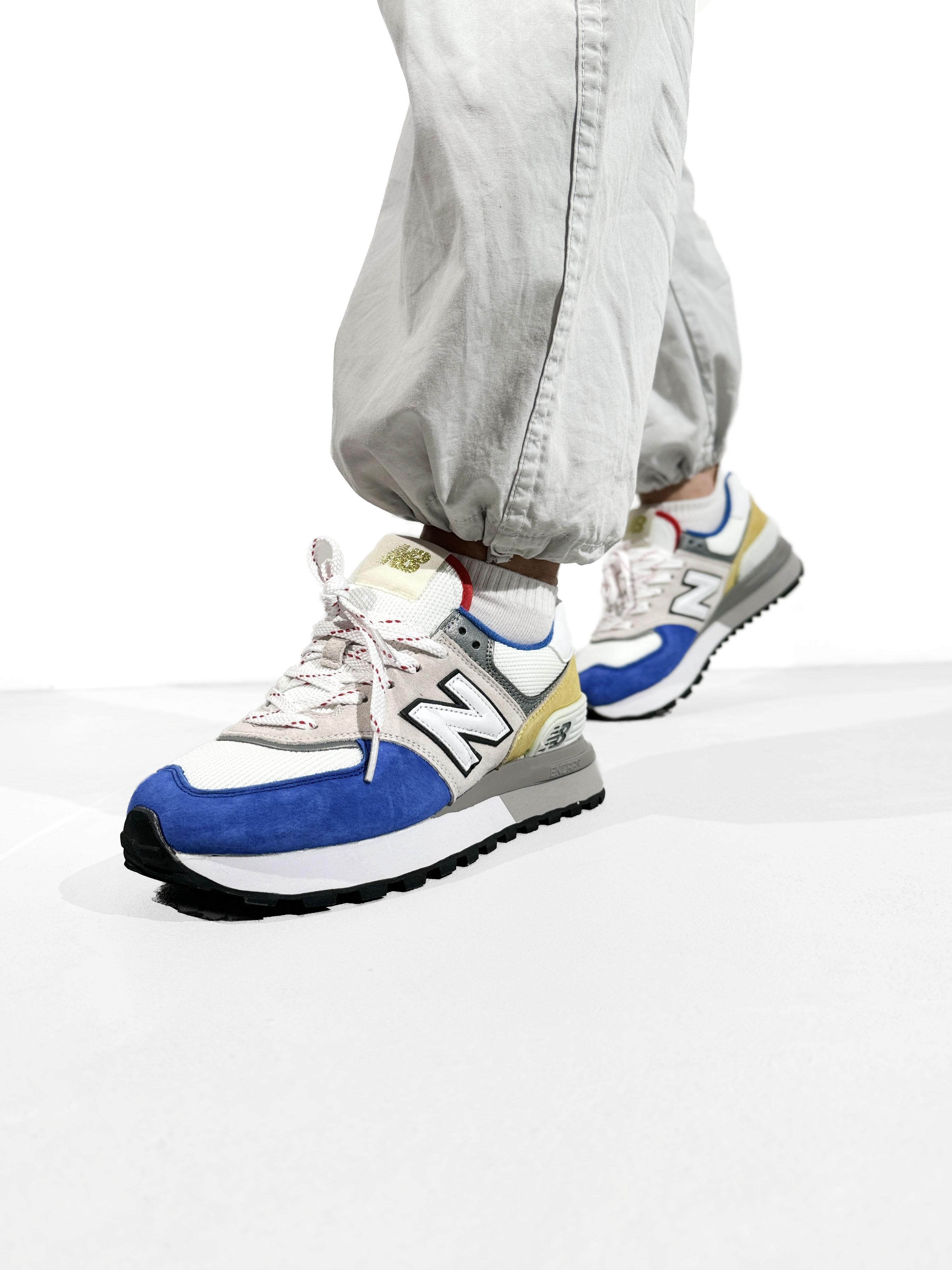 New Balance 574 Legacy Blue Yellow Grey - изображение 4
