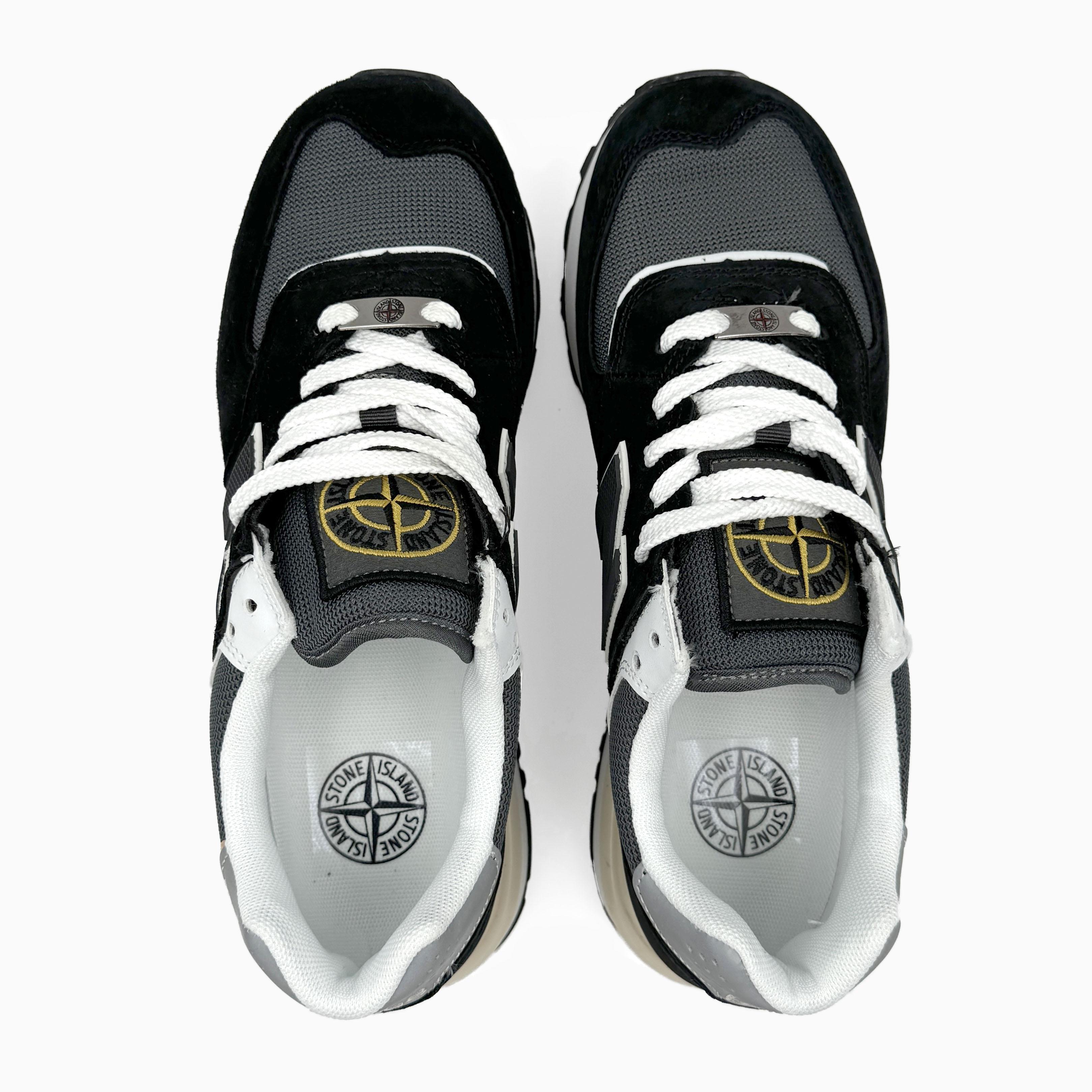 New Balance 574 Legacy x Stone Island Black Grey - изображение 4
